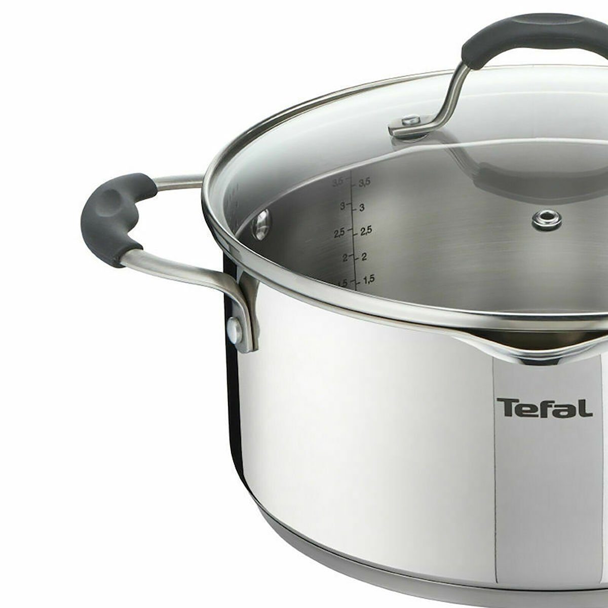 Tefal Topf-Set TEFAL ILLICO TOPFSET 11-TEILIG PFANNEN 24, 28 CM TÖPFE TOPF KOCHTOPF PFANNE SATZ, Edelstahl 18/0 (11-tlg), spülmaschinengeeignet, Backofengeeignet, Temperaturindikator, Rostfreies Stahl 18/10, Liter-Skala, wasserdicht, Induktion