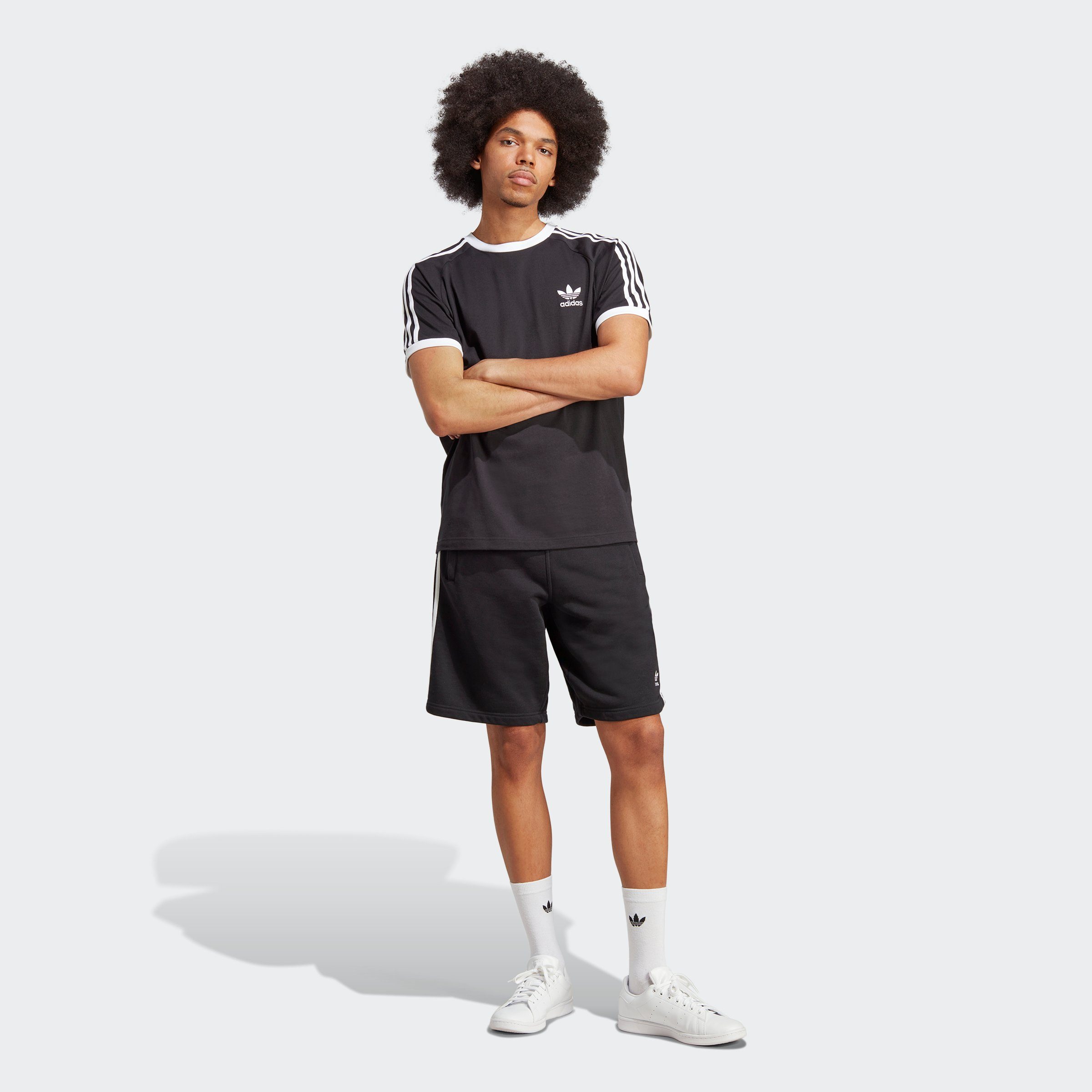 adidas Originals T-Shirt 3-STRIPES TEE schmale Passform, Kurzarm, mit kontrastierendem Saum, aus Baumwolle