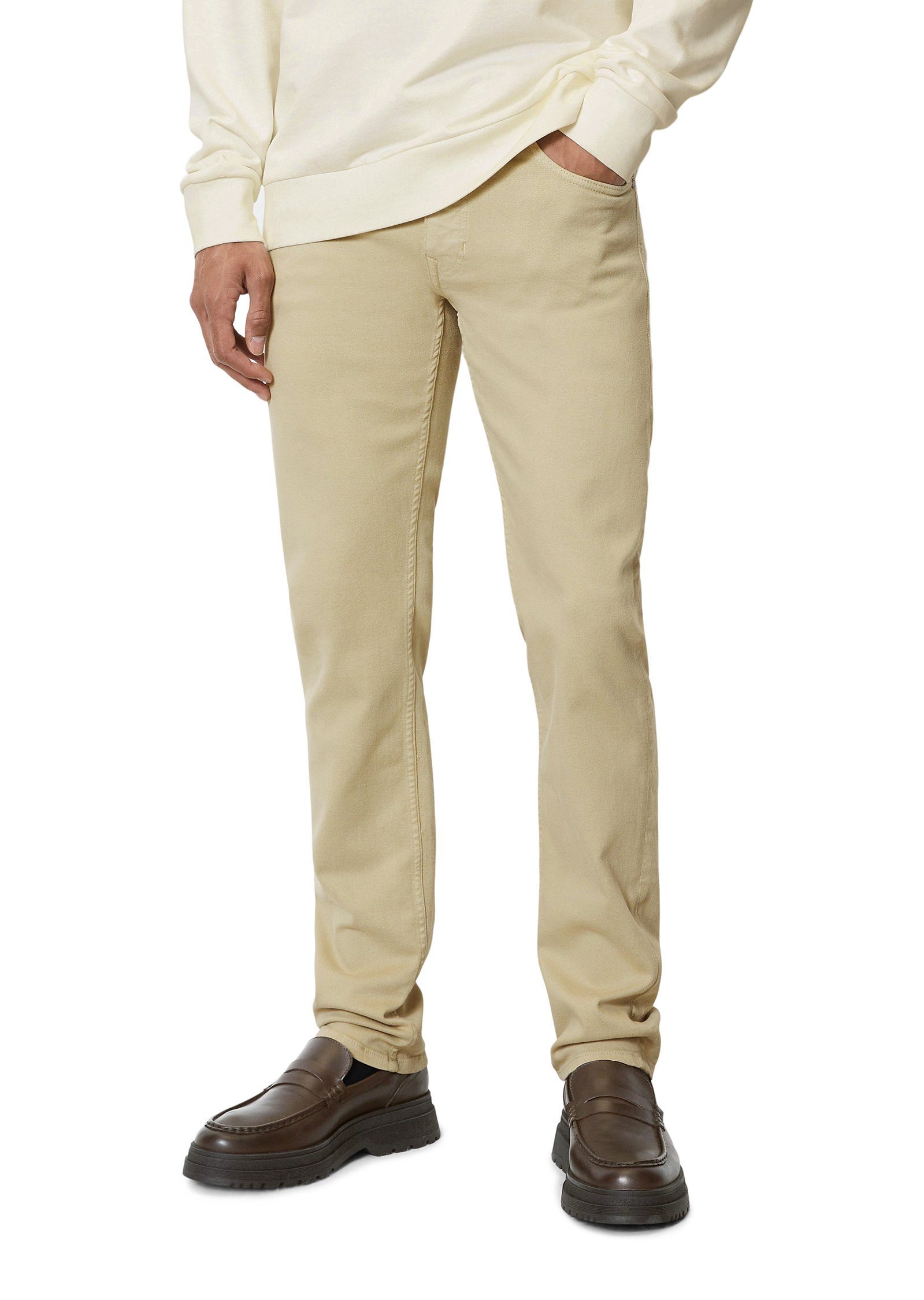elastischem 5-Pocket-Jeans aus beige Marc O'Polo Bio-Baumwolle-Mix