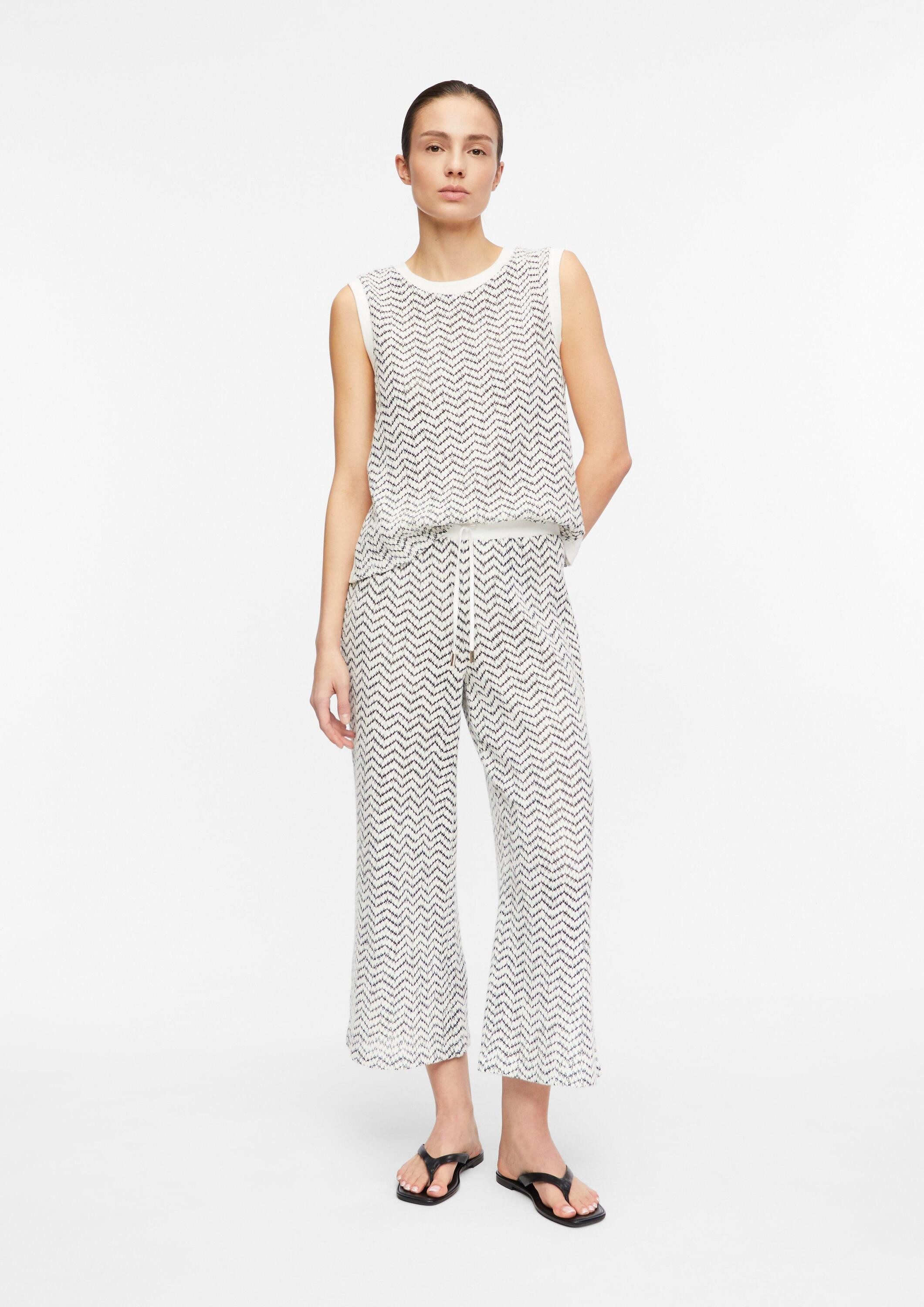 comma Caprihose Hose Culotte aus Strukturjersey – Bild 5 von 5