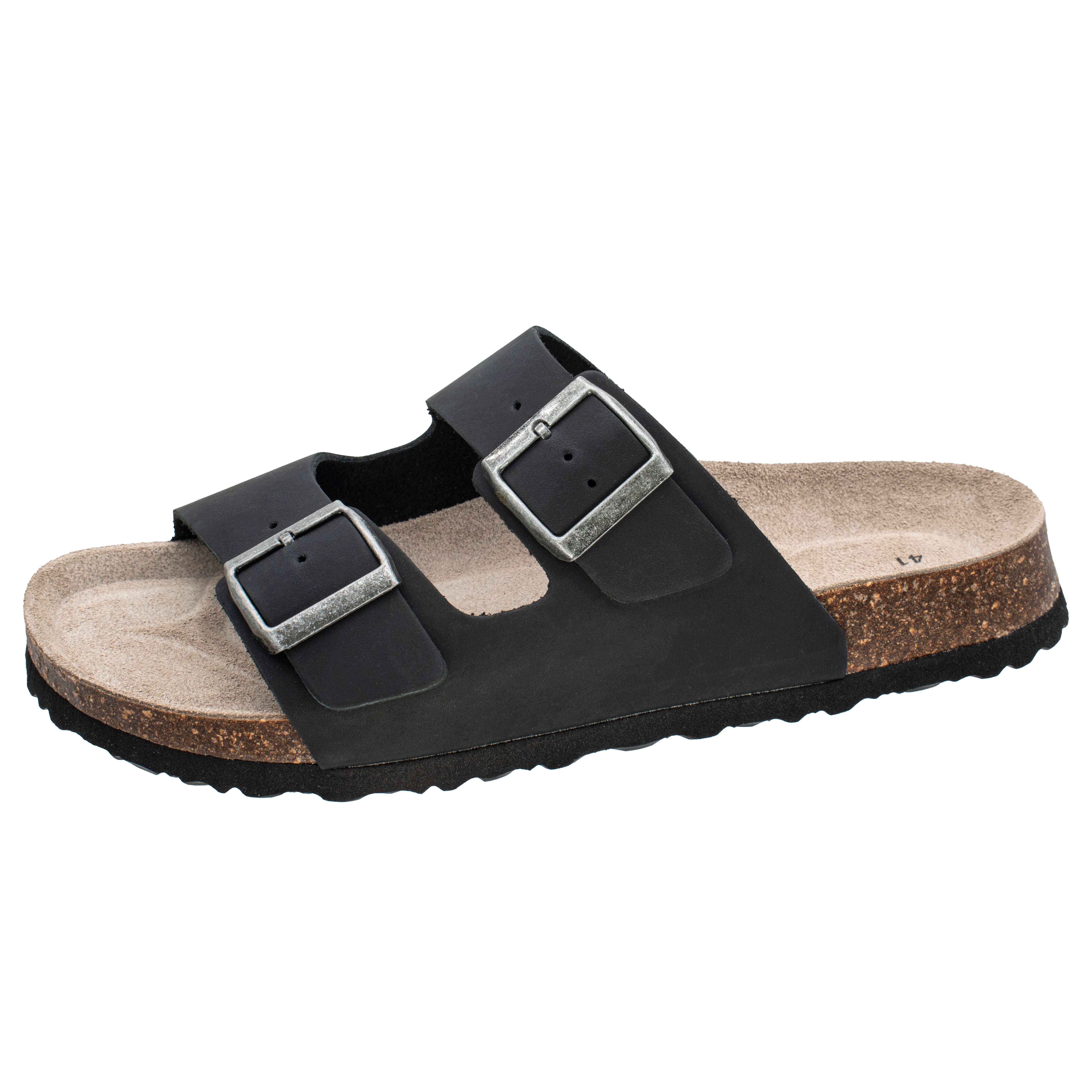 Fischer-Markenschuh Bruno Pantolette aus Leder, mit gepolstertem Lederfußbe günstig online kaufen