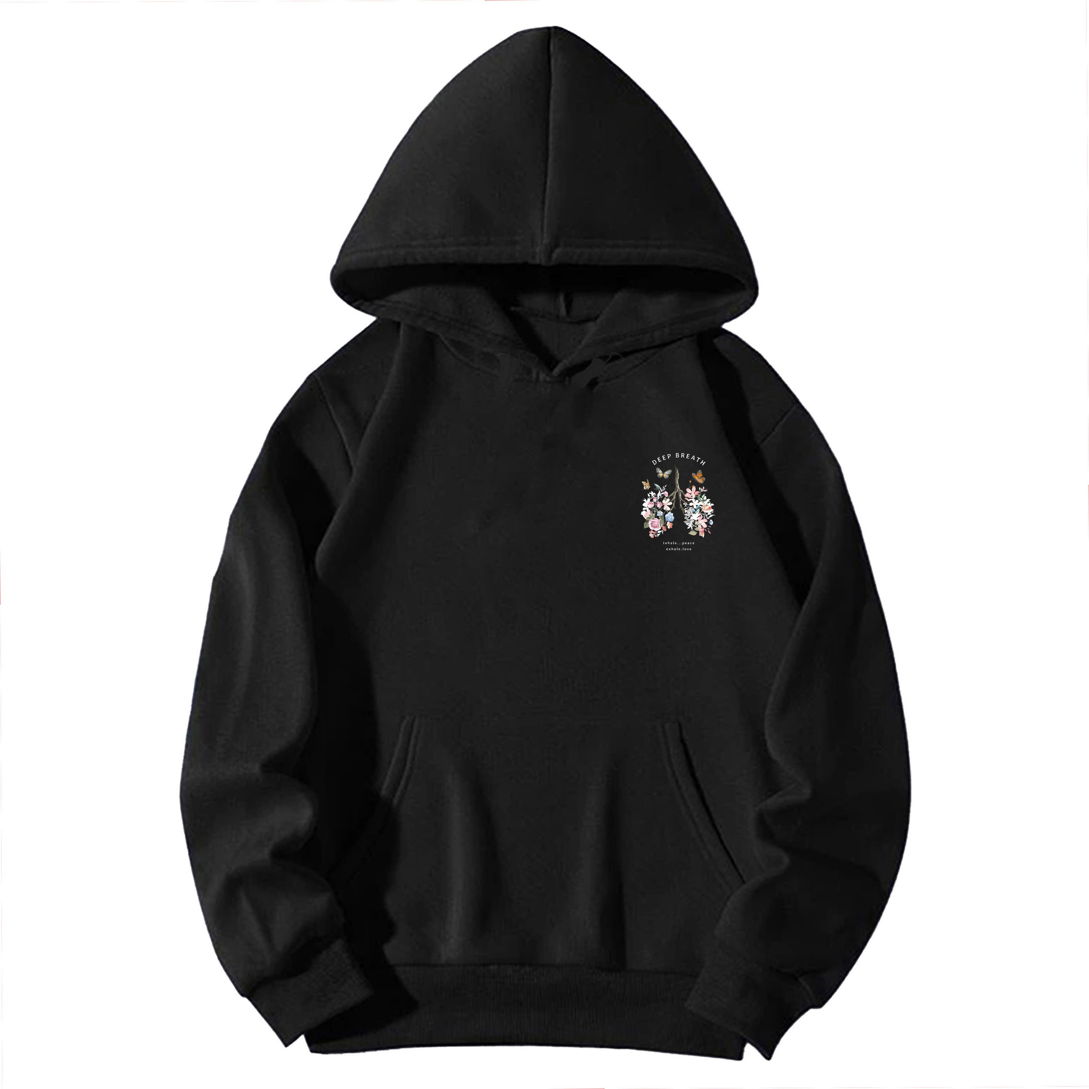 Banco Kapuzensweatshirt Damen "Deep Breath" Blumen & Schmetterlinge - Kapuz günstig online kaufen