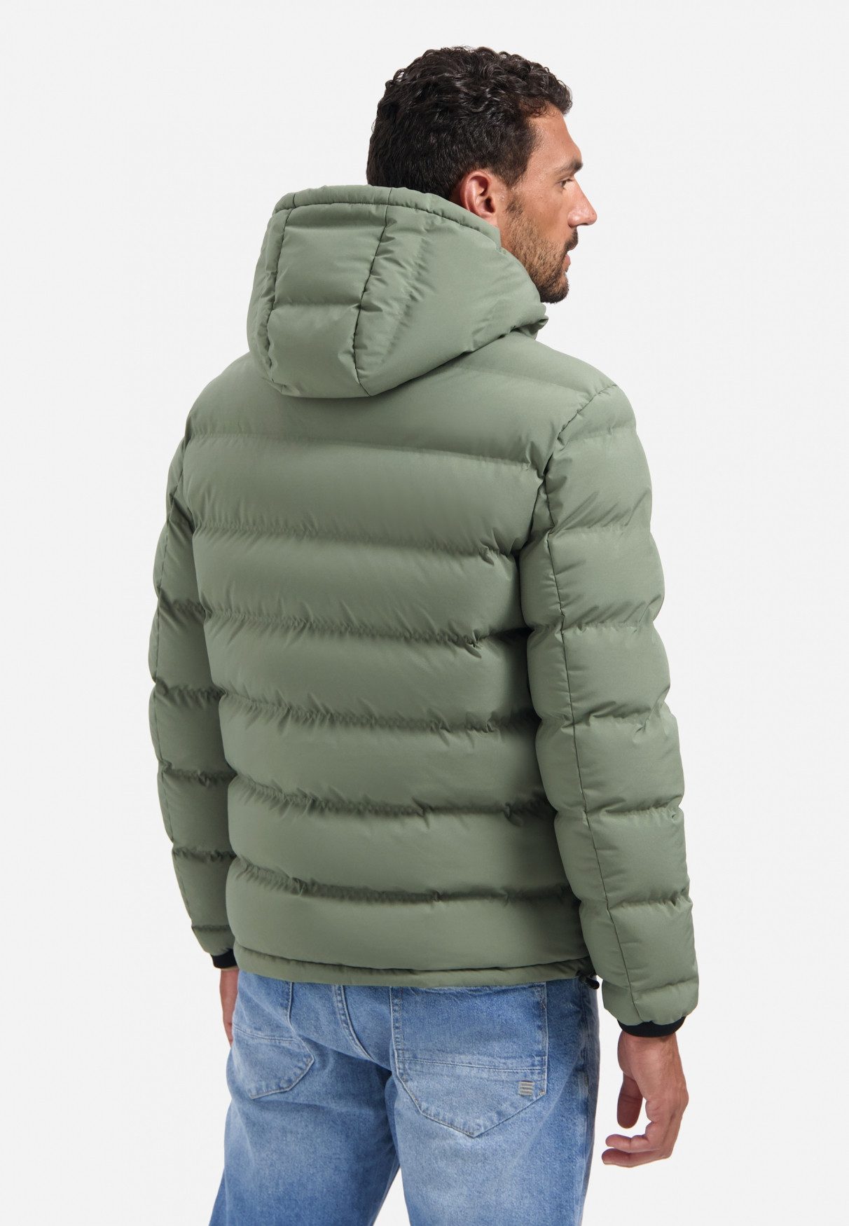 NO EXCESS Steppjacke No Excess Jacke mit Kapuze Jacket Short Fit Sealed Hooded Padded