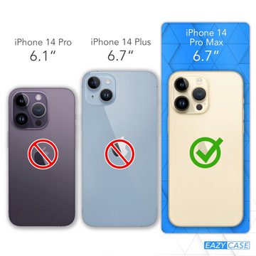 EAZY CASE Handyhülle Liquid Glittery Case für Apple iPhone 14 Pro Max 6,7 Zoll, Kratzfeste Silikonhülle stoßfestes Back Cover Phone Case Etui Silber