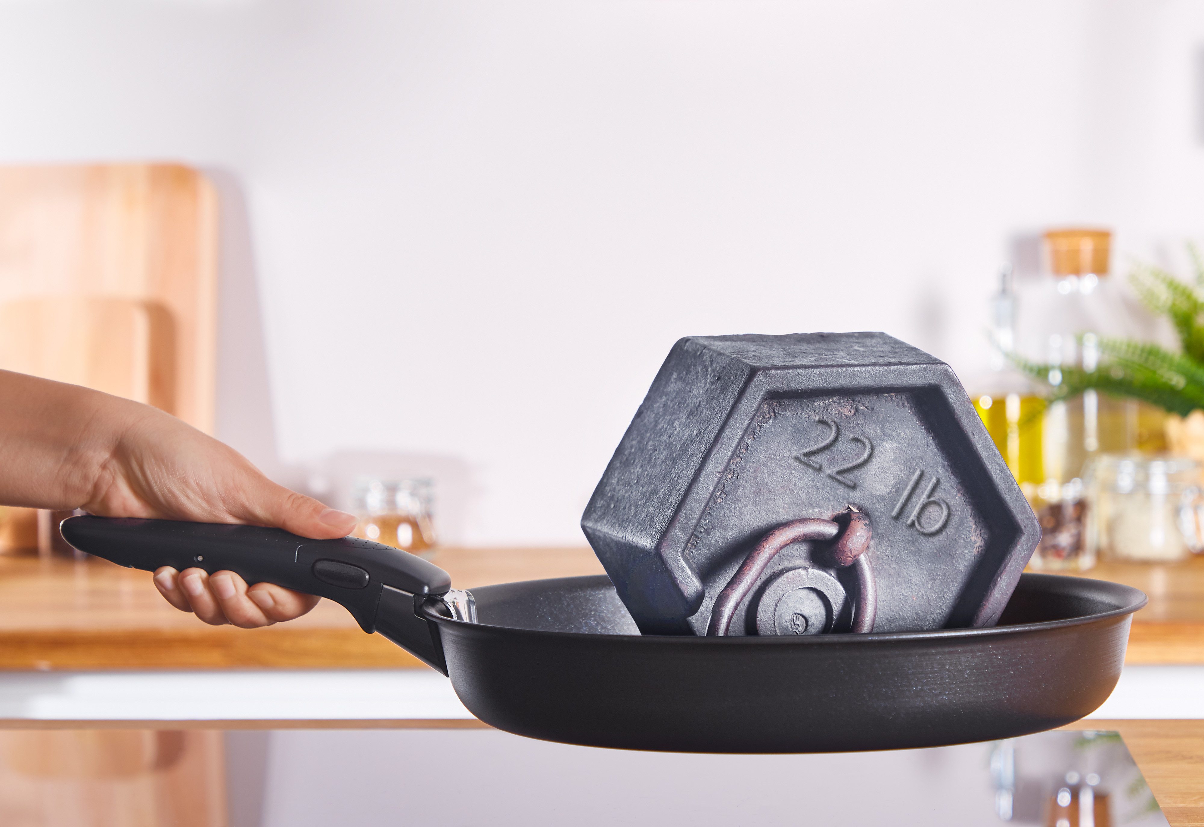 Tefal Griff Ingenio (1-St), Premium-Griff mit Edelstahleinlage, 3-Punkt-Sicherheitssystem