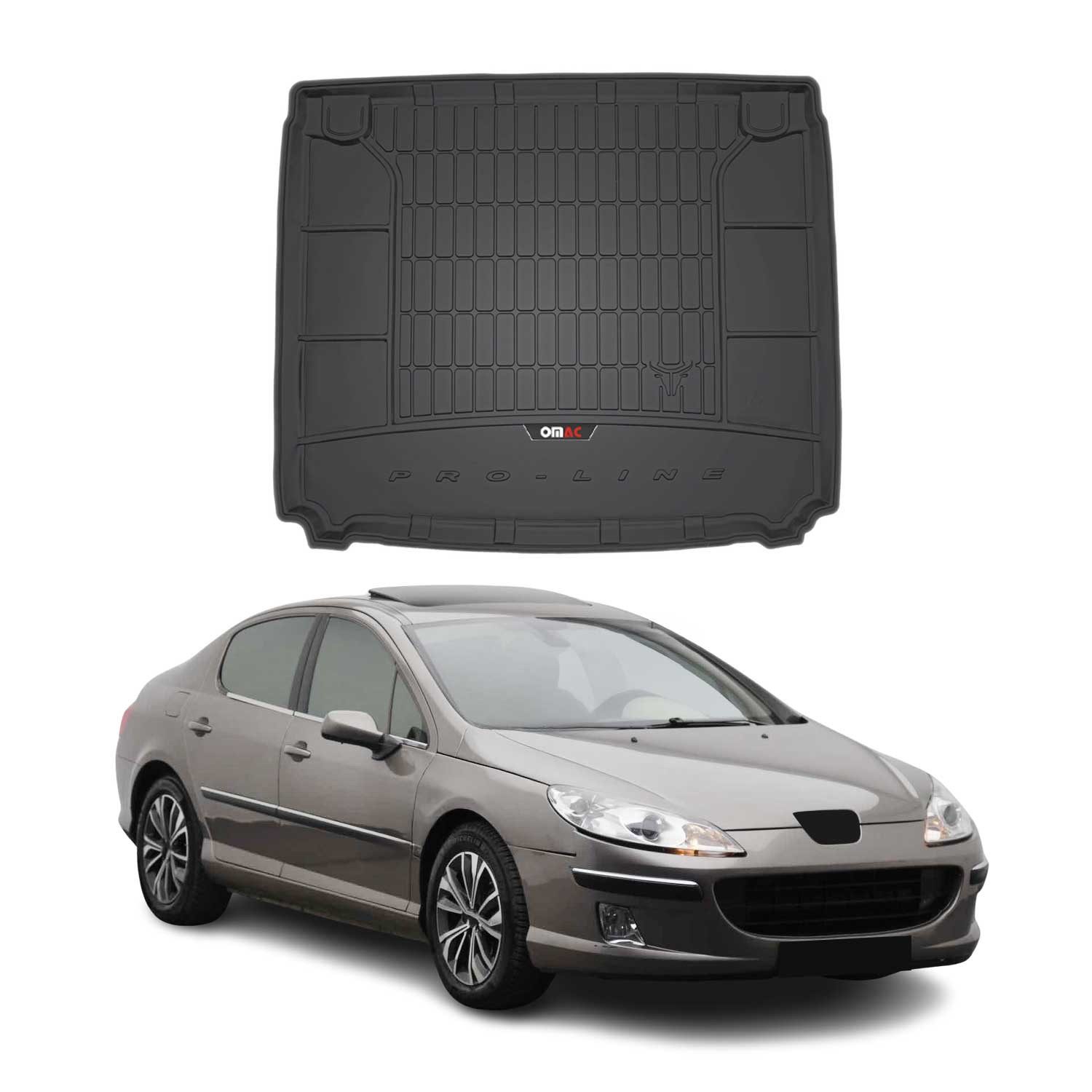 Kofferraummatte OMAC Kofferraumwanne für Peugeot 407 2004-2011 TPE Schwarz