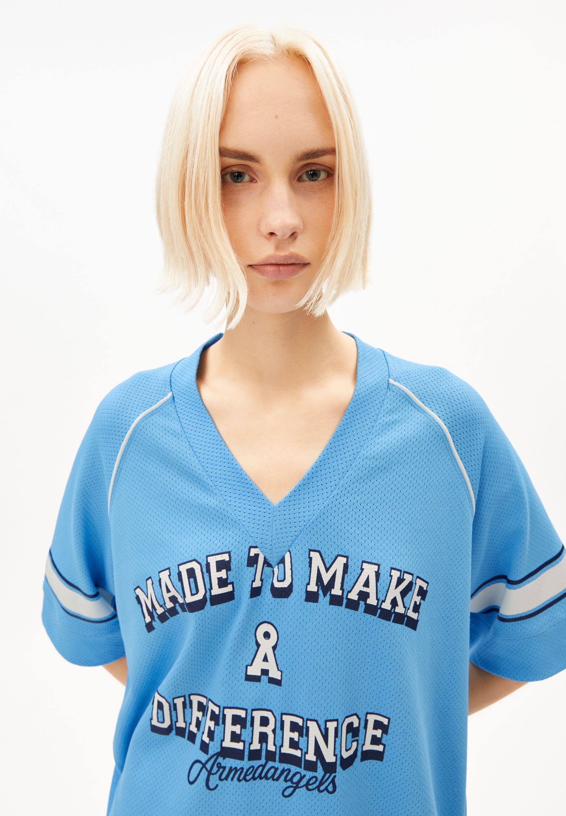Armedangels T-Shirt MESH T-Shirt aus 100% Bio-Baumwolle Oversized Fit