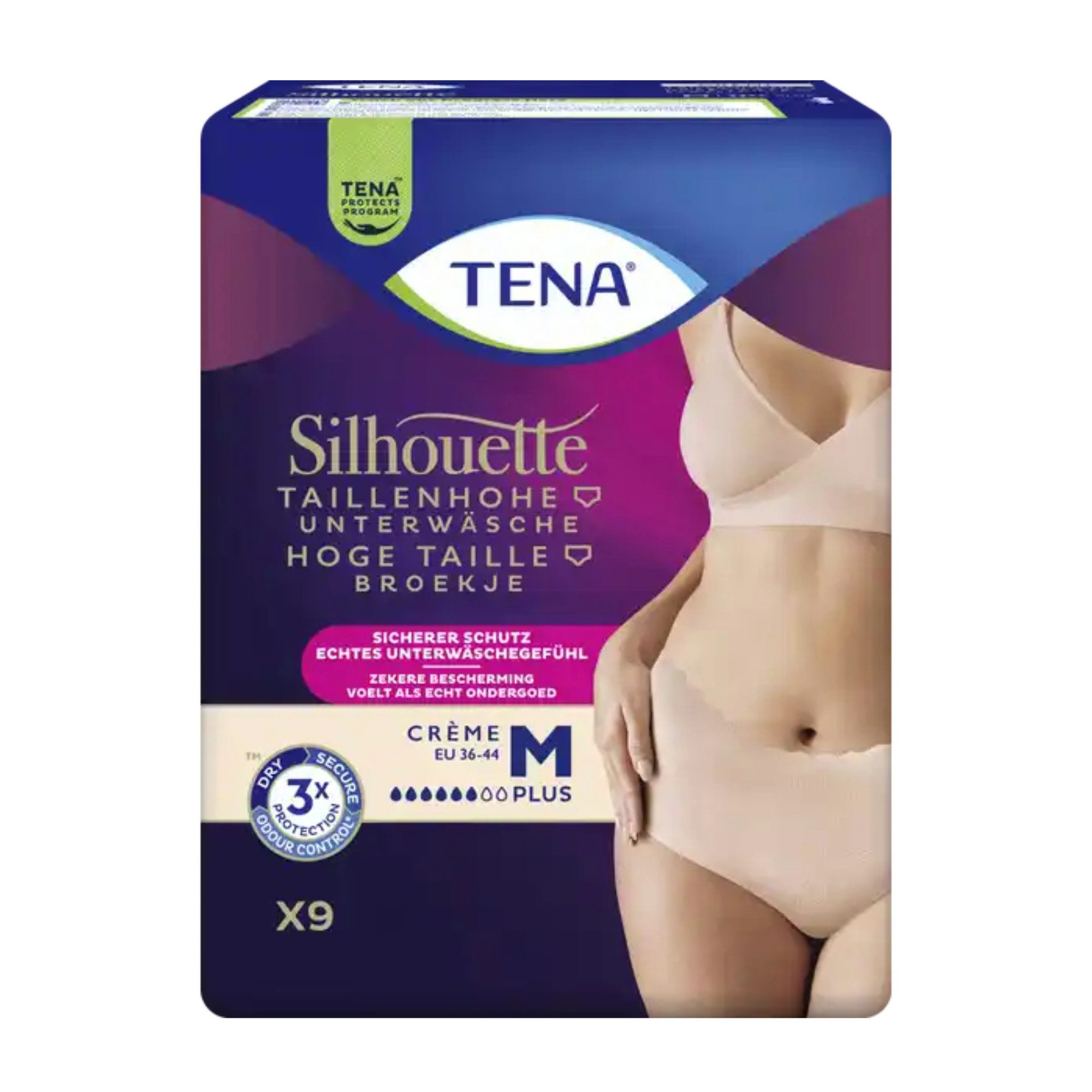 TENA Inkontinenz-Pants TENA - Silhouette Plus Crème, M Gr., 9-St.