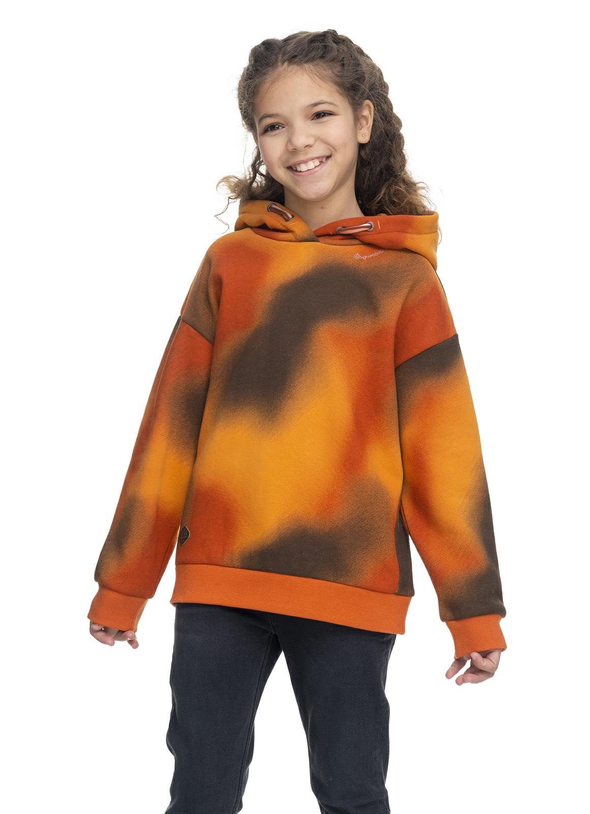 Ragwear Sweater Elinka Ombre stylisches Mädchen Sweatshirt mit coolem Muster feuerrot
