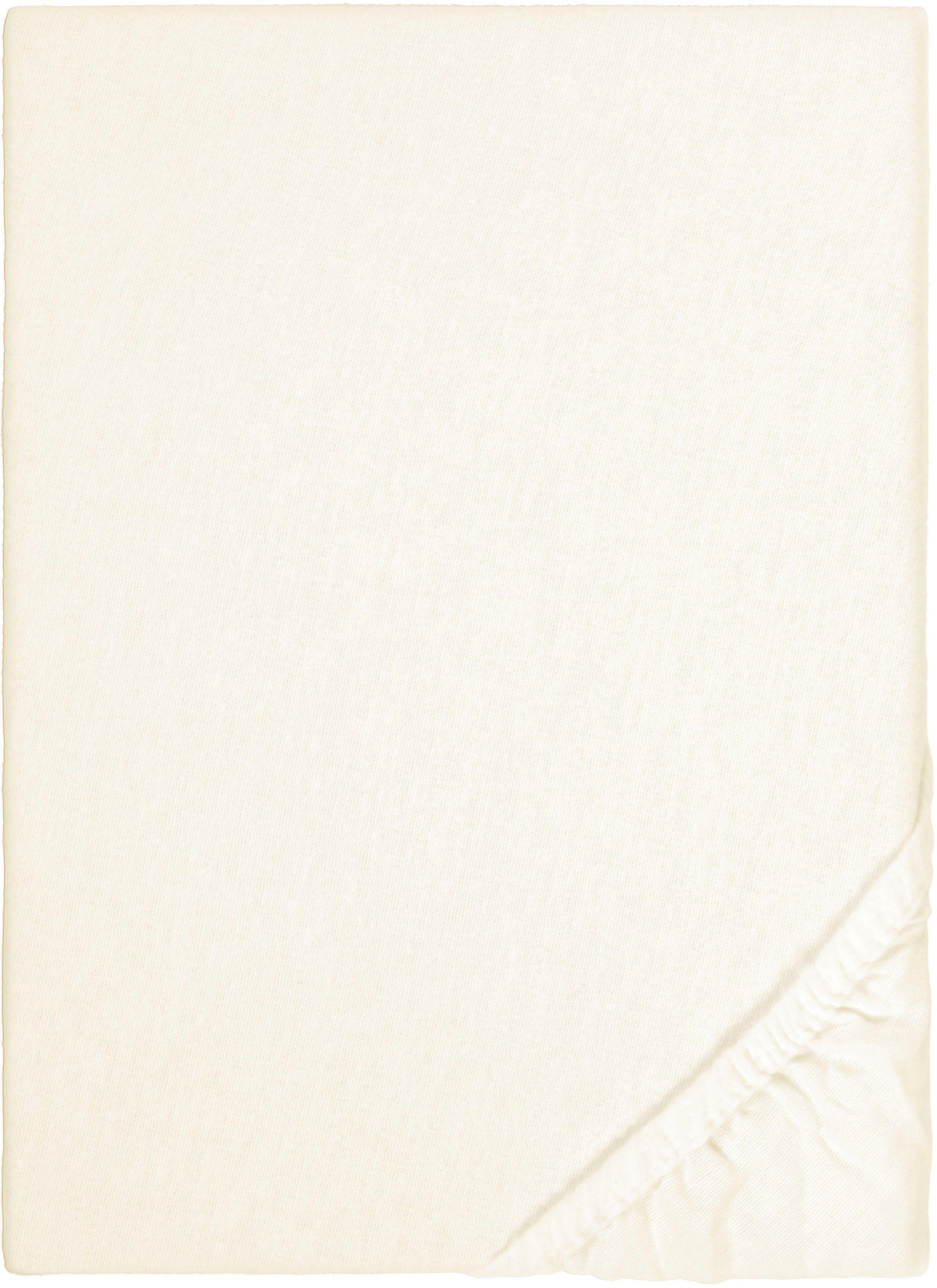 Biberna Spannbettlaken Biber in Gr. 90x200, 140x200 oder 180x200 cm, Biber, günstig online kaufen