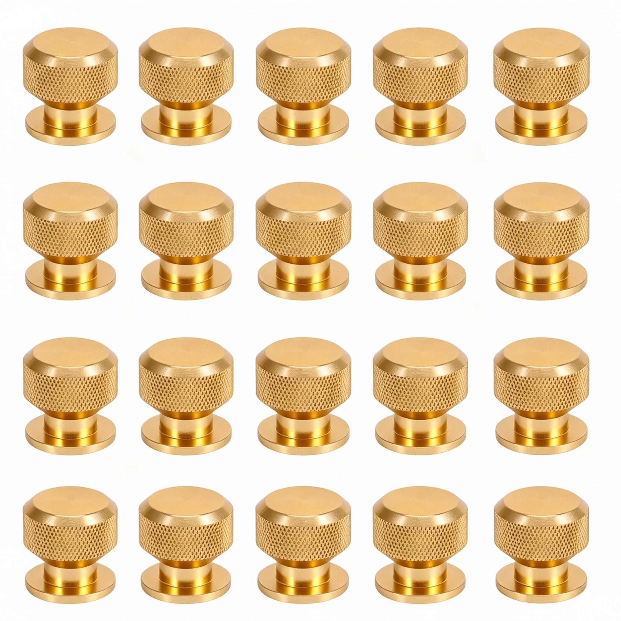 BlingBin Möbelknopf 12 Stück 30mm Möbelknöpfe Türgriff, Schrankknöpfe Schubladenknöpfe (20 Stück, 20-St., 30x30 mm), Kommode Türgriffe, Knöpfe für Schränke, Kleiderschrank