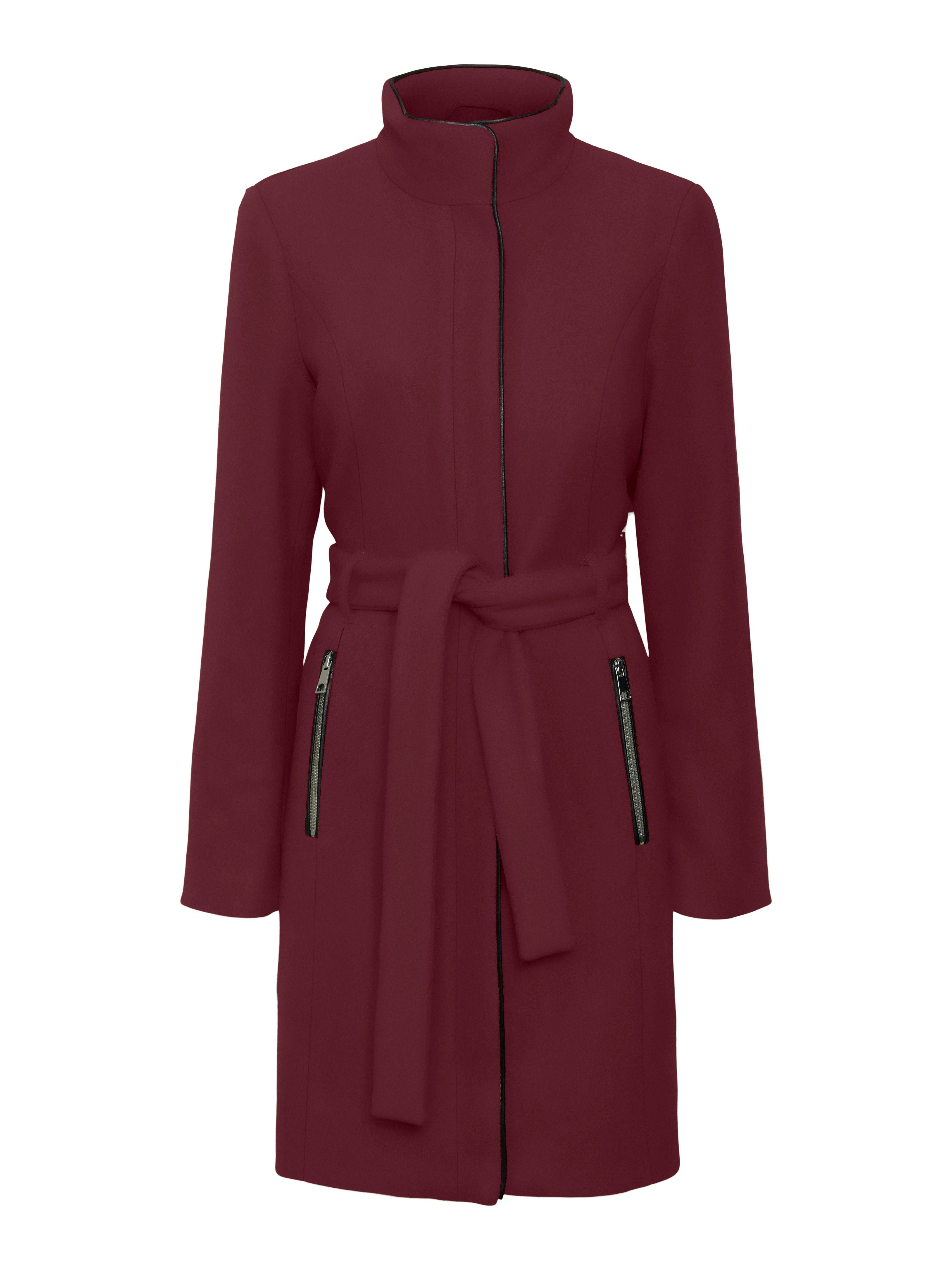 Vero Moda Kurzmantel VMBLASSJESSY AW WOOL JACKET GA LCS mit Wollanteil und Lederimitat Details