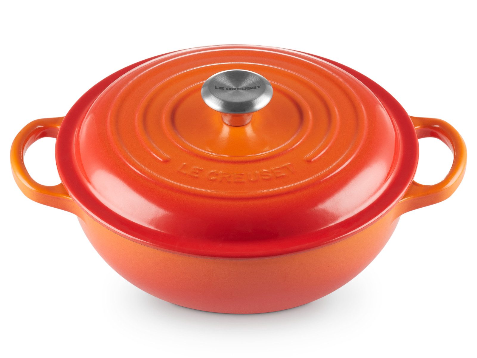 LE CREUSET Bräter Stew Pot Signature rund ofenrot 22cm, Emailliertes Gusseisen