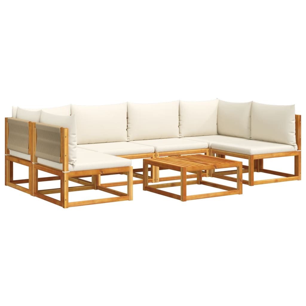 vidaXL Loungesofa 7-tlg. Garten-Sofagarnitur mit Kissen günstig online kaufen
