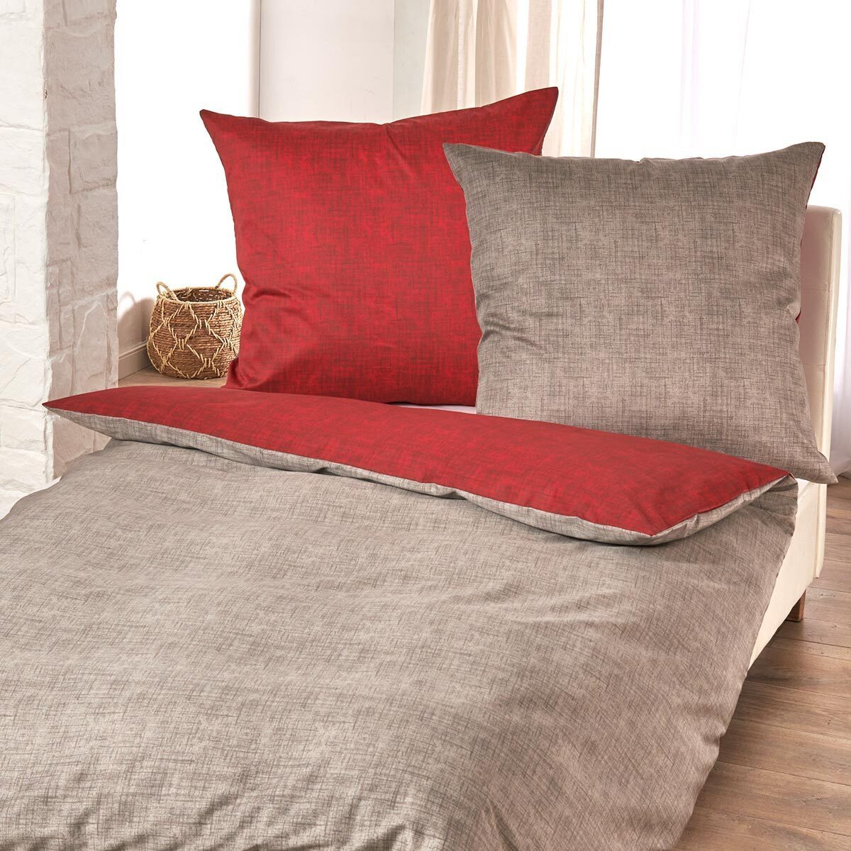 TRAUMSCHLAF Bettwäsche Texture, Mako Satin, 1 günstig online kaufen