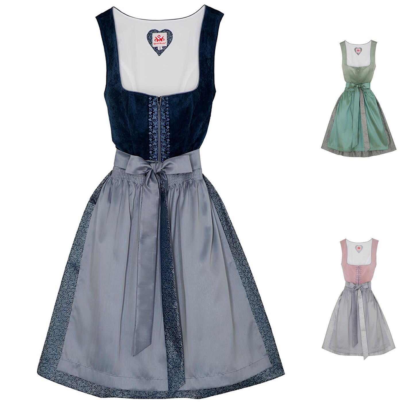 Spieth & Wensky Dirndl Demo Dirndl Dirndl Demo Midi-Dirndl Kleid 2-teiliges Trachtenkleid