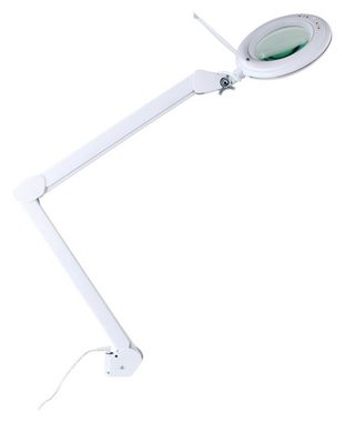 Showlite Lupenlampe LL-6095D-Pro LED Lupenleuchte inkl. Rollenstativ, LED fest integriert, flexibel verstellbar, Helligkeit und Farbtemperatur wählbar