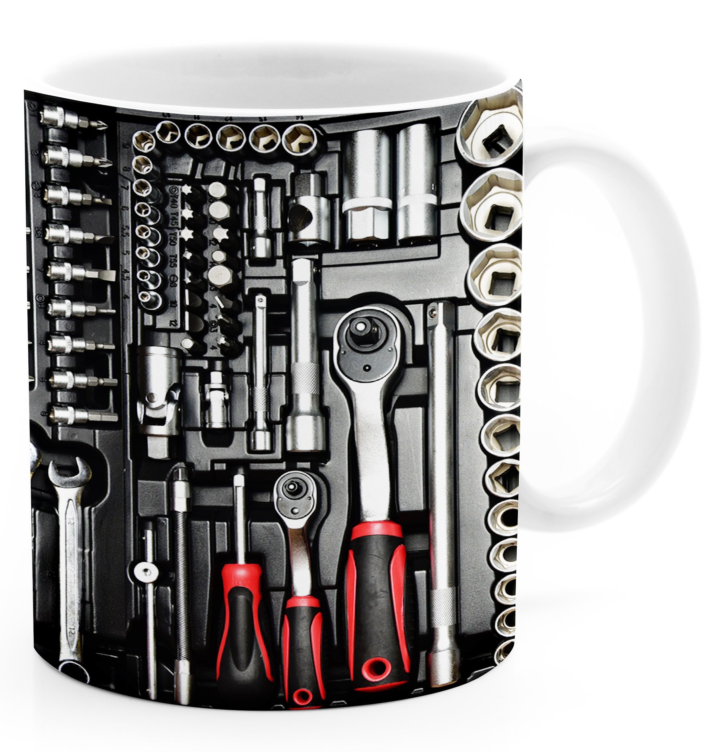 MoonWorks Tasse Kaffee-Tasse Bedruckt Werrkzeug Fotoprint Toolbox Geschenk für Männer, Keramik