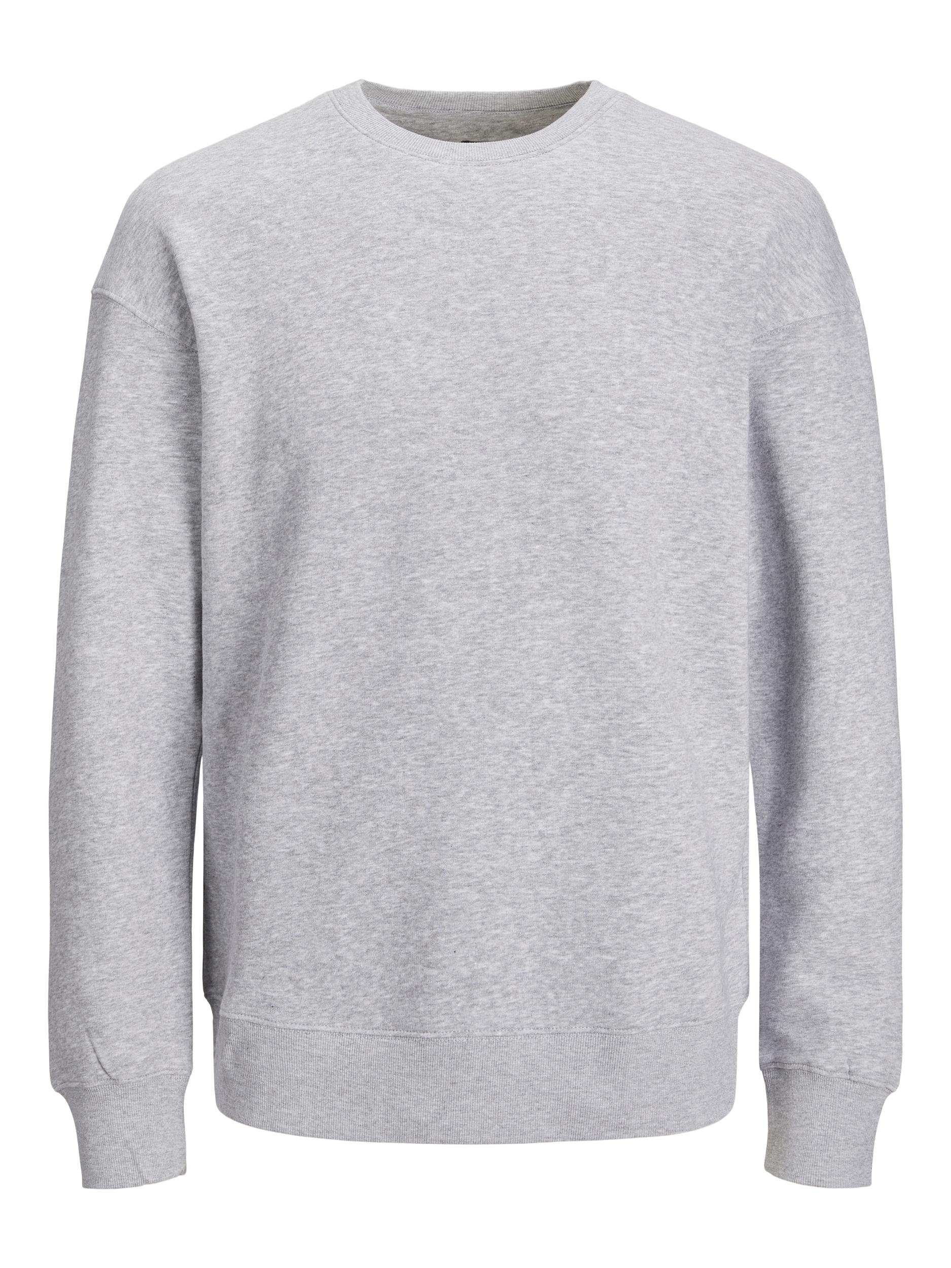 Jack & Jones PlusSize Grey Light CREW JJEBRADLEY PLS NOOS Sweatshirt SWEAT Melange
