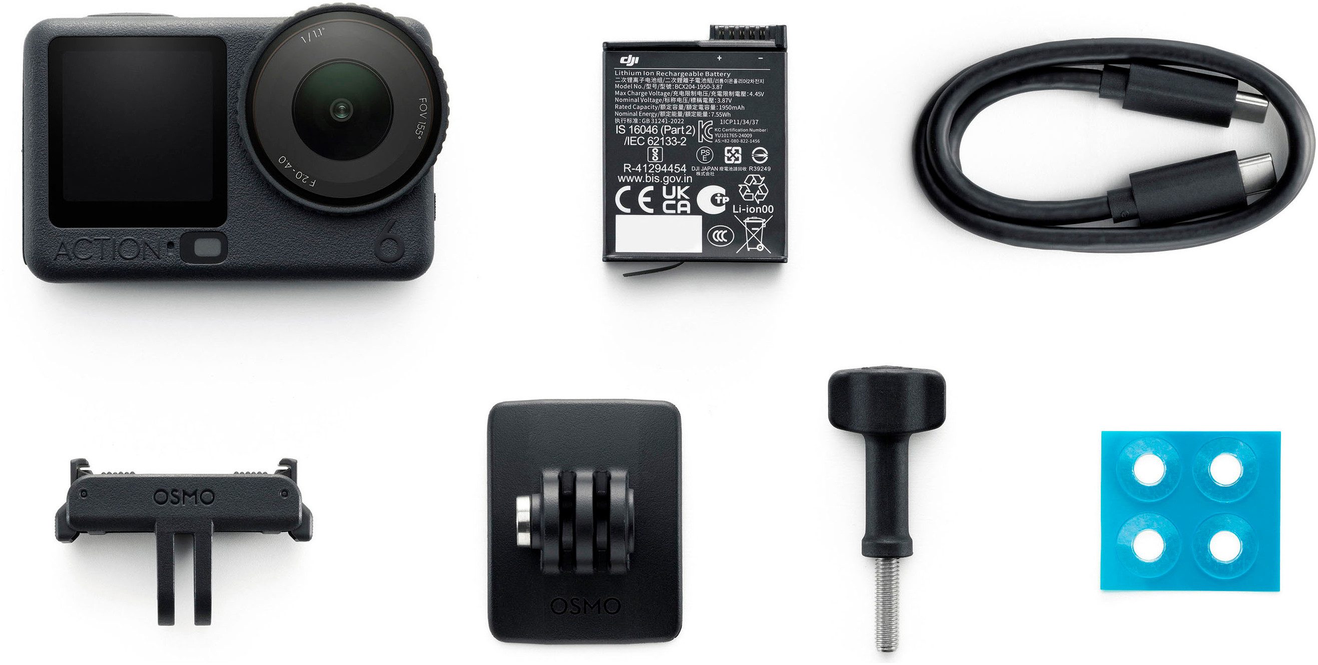 DJI Osmo Action 6 Standard Combo Action Cam (8K, Bluetooth, WLAN (Wi-Fi)