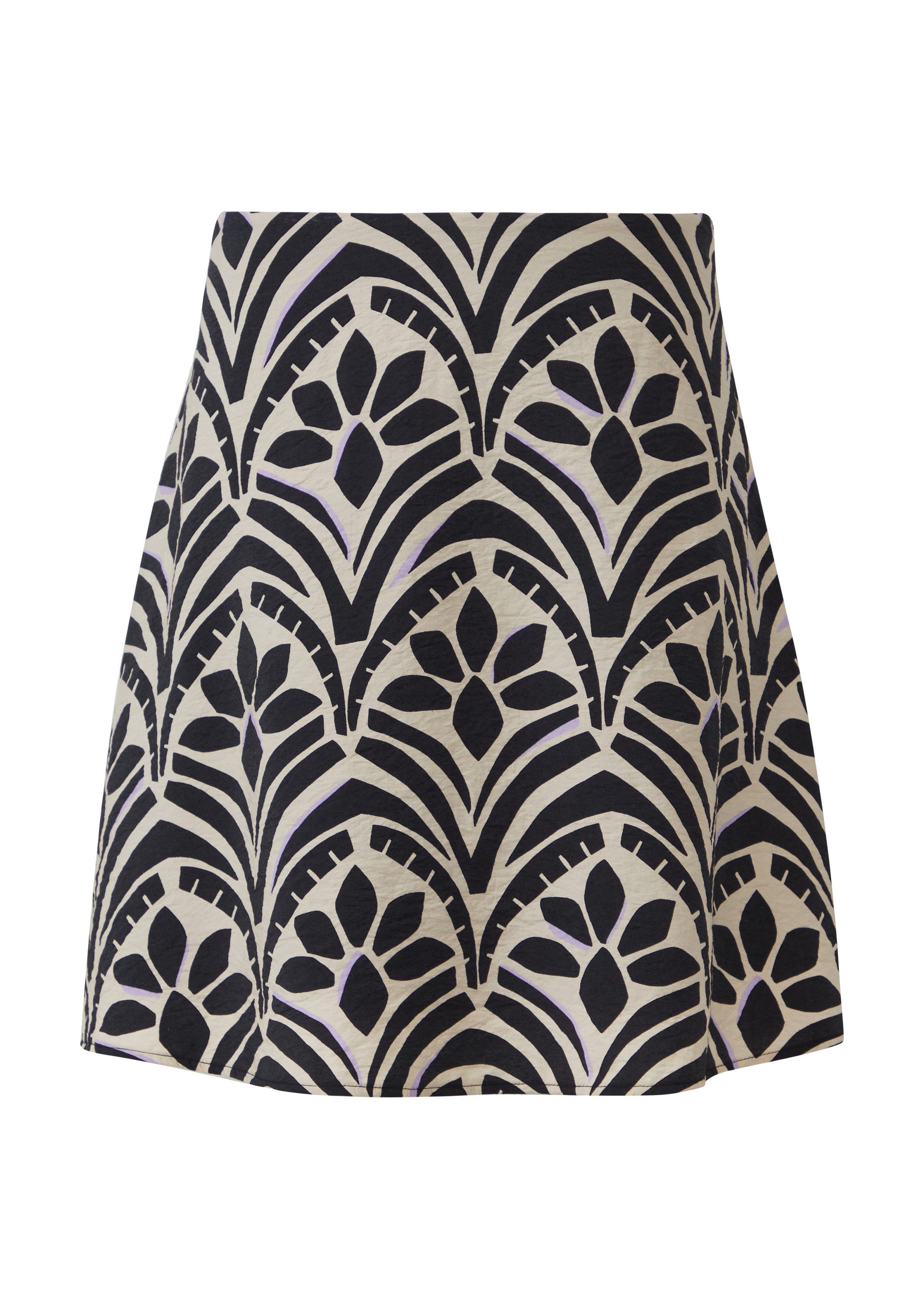comma Minirock Rock Kurzer Rock aus Viskosemix mit All-over-Print günstig online kaufen