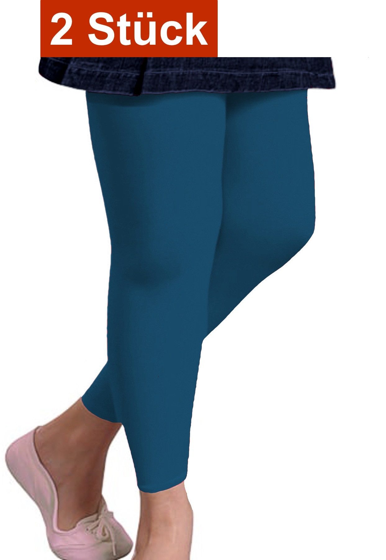 Cocain underwear Thermoleggings 2 Warme uni Farbige Kinder Thermo Leggings Legging Vollfrottee fleece (Spar-Set, 2-tlg) warm weich gemütlich