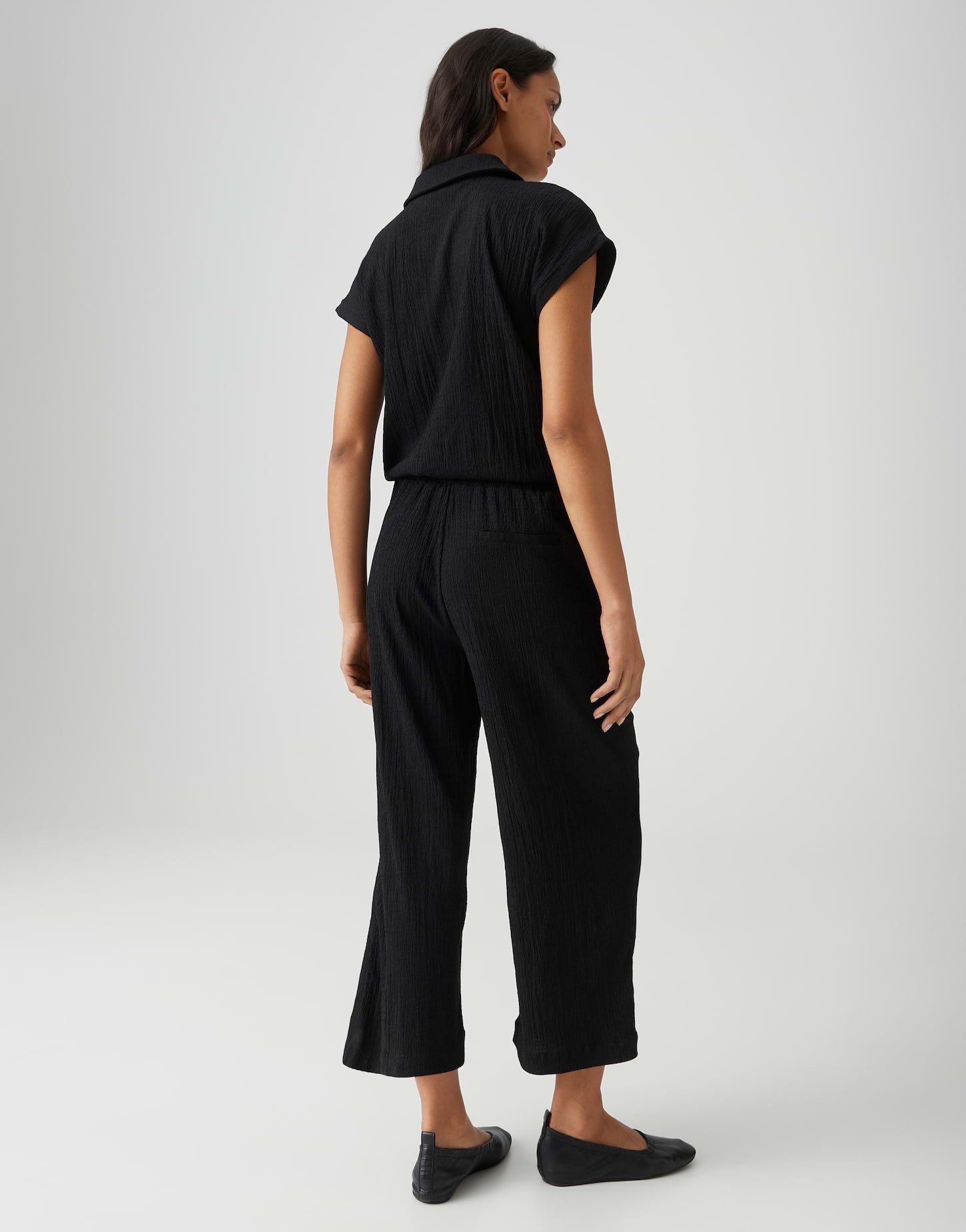 OPUS Jumpsuit MELTI POLO Relaxed in dynamischer Crash Optik