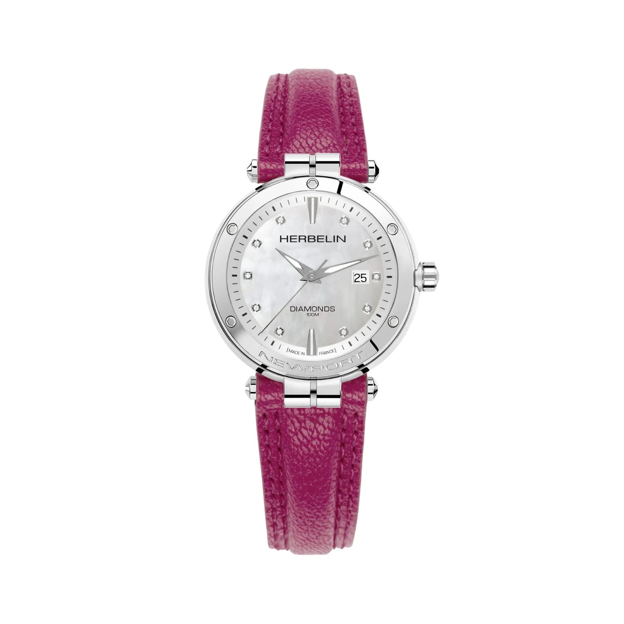 Michel Herbelin Quarzuhr Michel Herbelin Damenarmbanduhr Newport Edelstahl 14288AP89FU Quarz, (1-tlg)