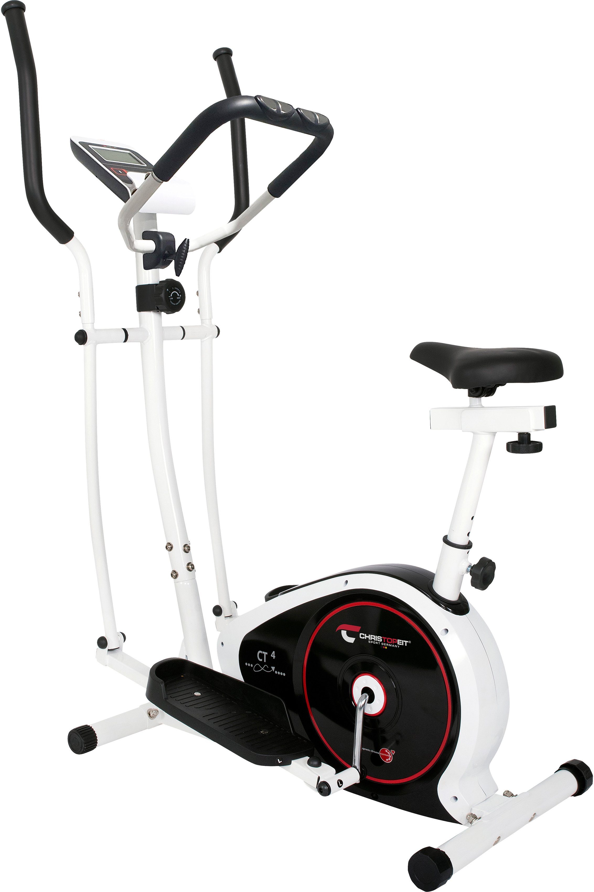 Christopeit Sport® Crosstrainer CT 4 (Cross- und Heimtrainer zugleich, Fitnessgerät), 100 kg max. Benutzergewicht, 8 Widerstandsstufen