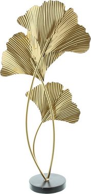Dekoleidenschaft Dekofigur Gingko Blätter aus Metall in gold und silber, 61 cm hoch, Metalldeko, Blattdekoration, Dekoobjekt