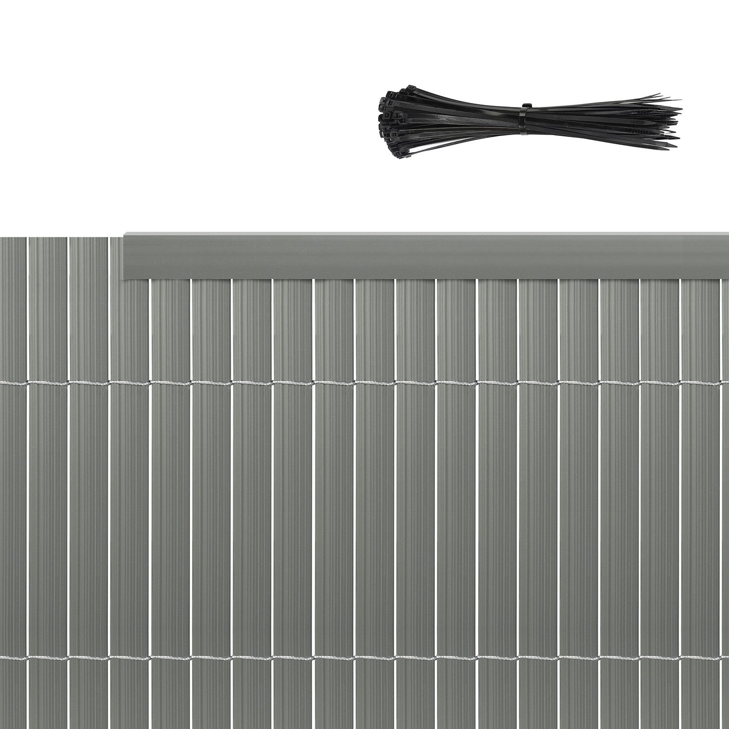 Sekey Balkonsichtschutz 5 m PVC Sichtschutzmatte mit Kabelbindern und Abschlussleiste Robust, winddicht und mit Insektenschutz für mehr Privatsphäre