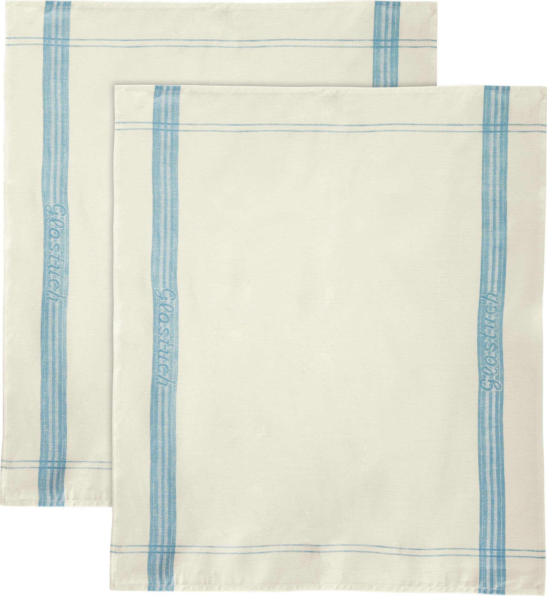 Erwin Müller Geschirrtuch Glastuch 2er-Pack, Reinleinen Streifen