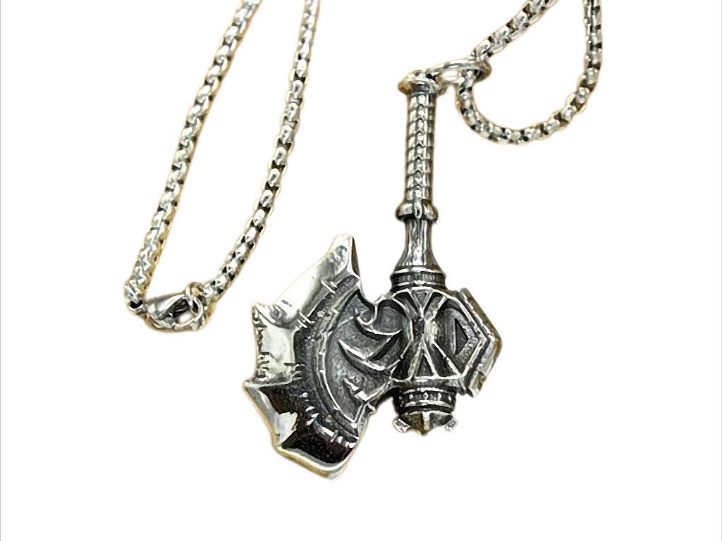 Westernlifestyle Edelstahlkette Battleforge Axe Edelstahlkette mit Anhänger Axt