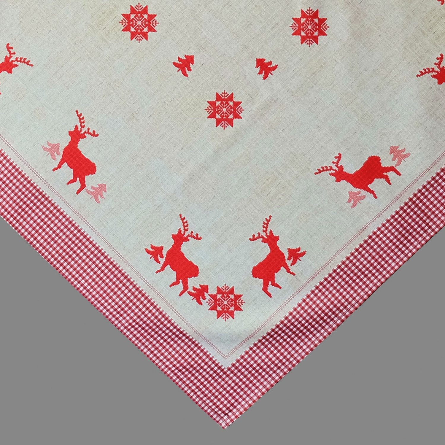 texpot Tischdecke Tischdecke 85 x 85 cm mit Druckmotiv Kreuzstich (1-tlg)