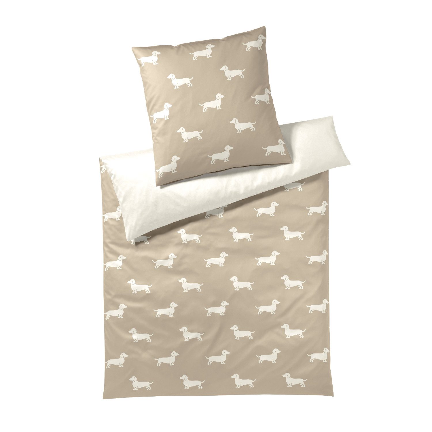 Elegante Bettwäsche WE LOVE DOGS Paws günstig online kaufen