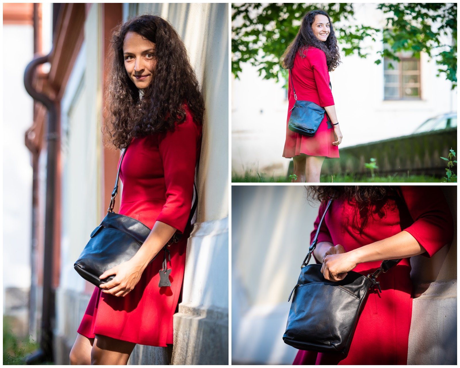 LECONI Umhängetasche kleine Schultertasche Ledertasche Damen Handtasche Led günstig online kaufen