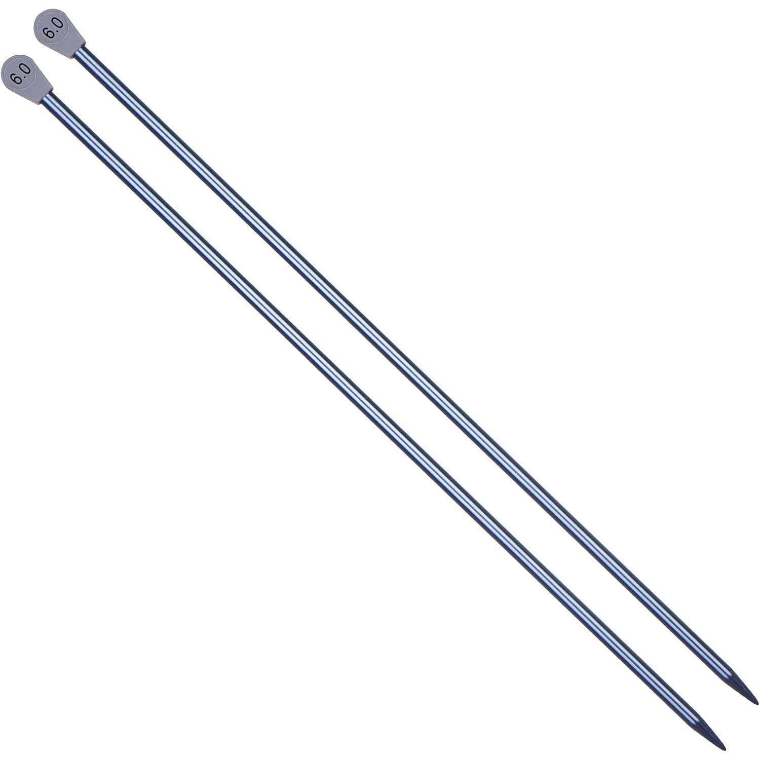 LuxusKollektion Stricknadeln Stricknadeln Aluminium 6,0mm 35cm für Anfänger & Profis