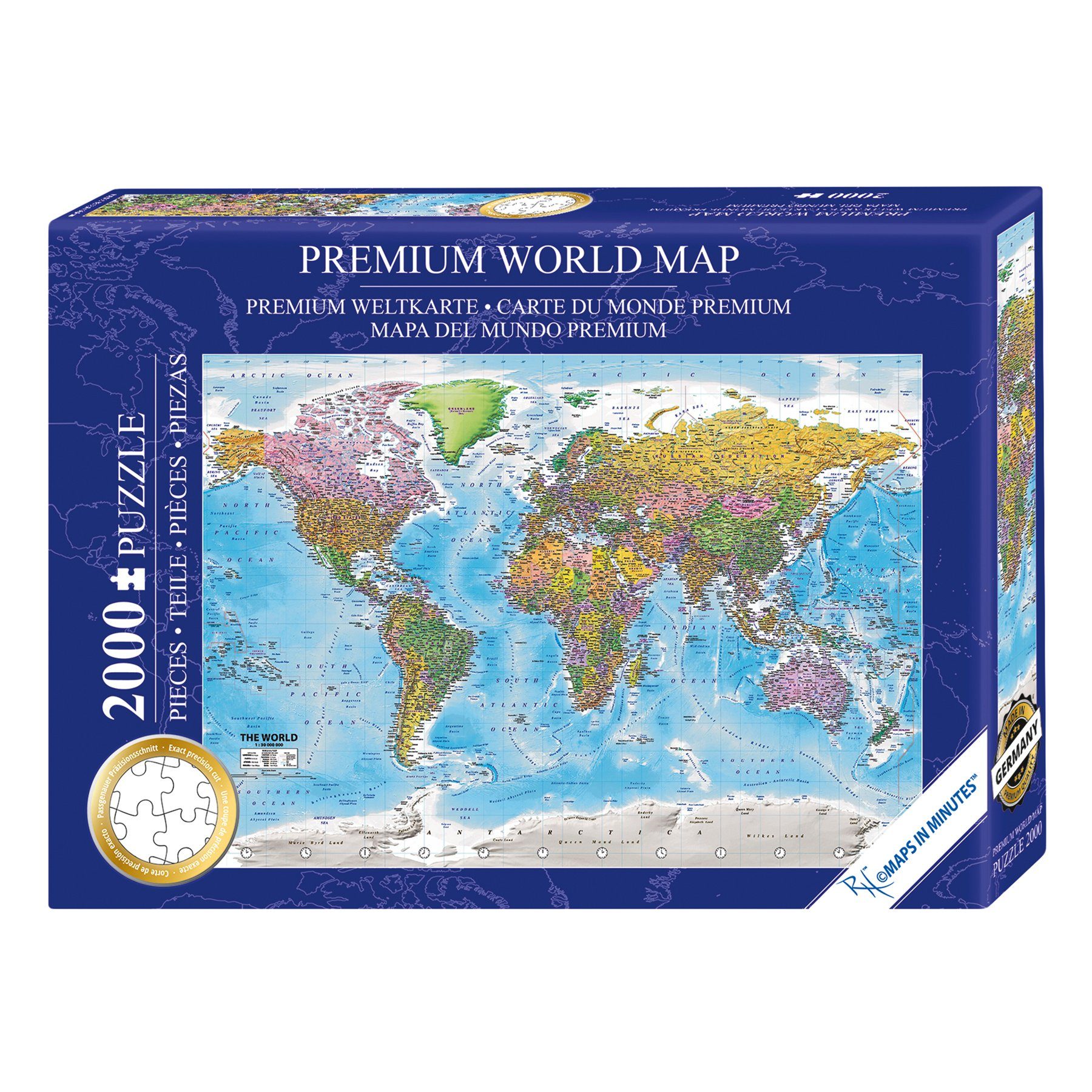 MAPS Spiel, Up Teile IN Puzzle MINUTES Close Weltkarte 2000
