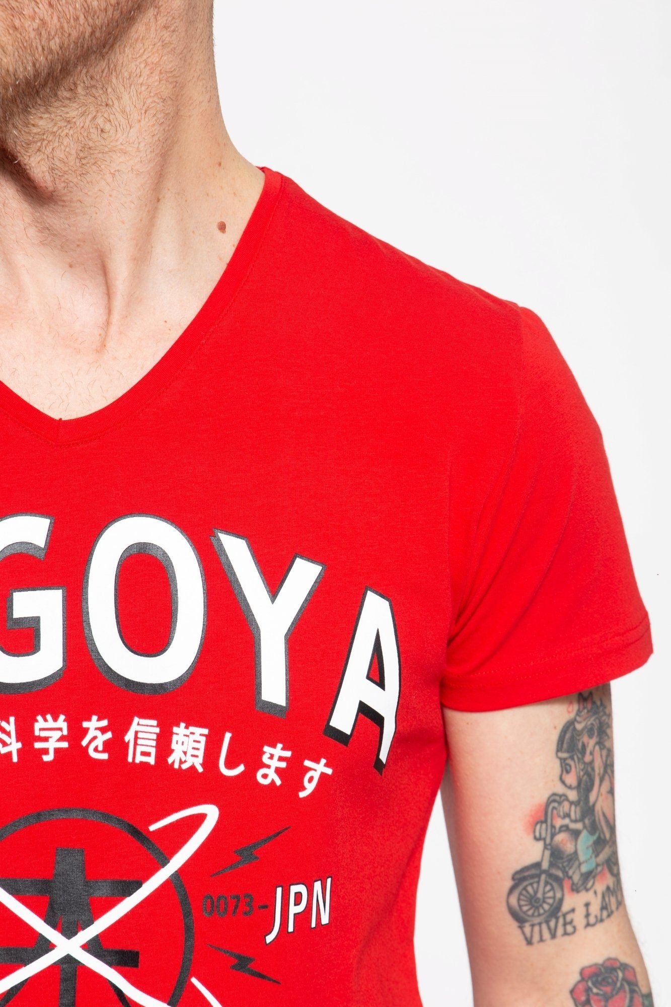 Akito Tanaka Print-Shirt City Code (1-tlg) mit Kontrast-Print