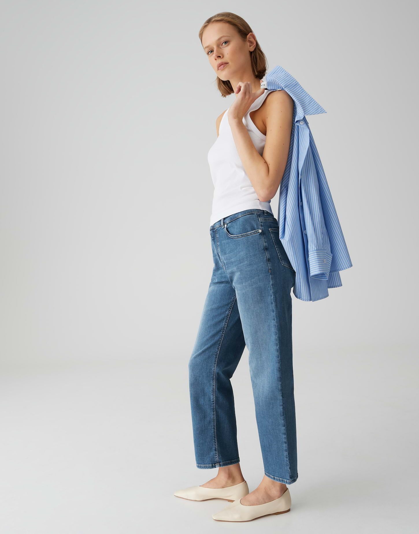 OPUS PANTS Relax-fit-Jeans MARI IVY aus aus Dry Indigo® Mid Rise Vielseitiger Klassiker mit elastischem Komfort