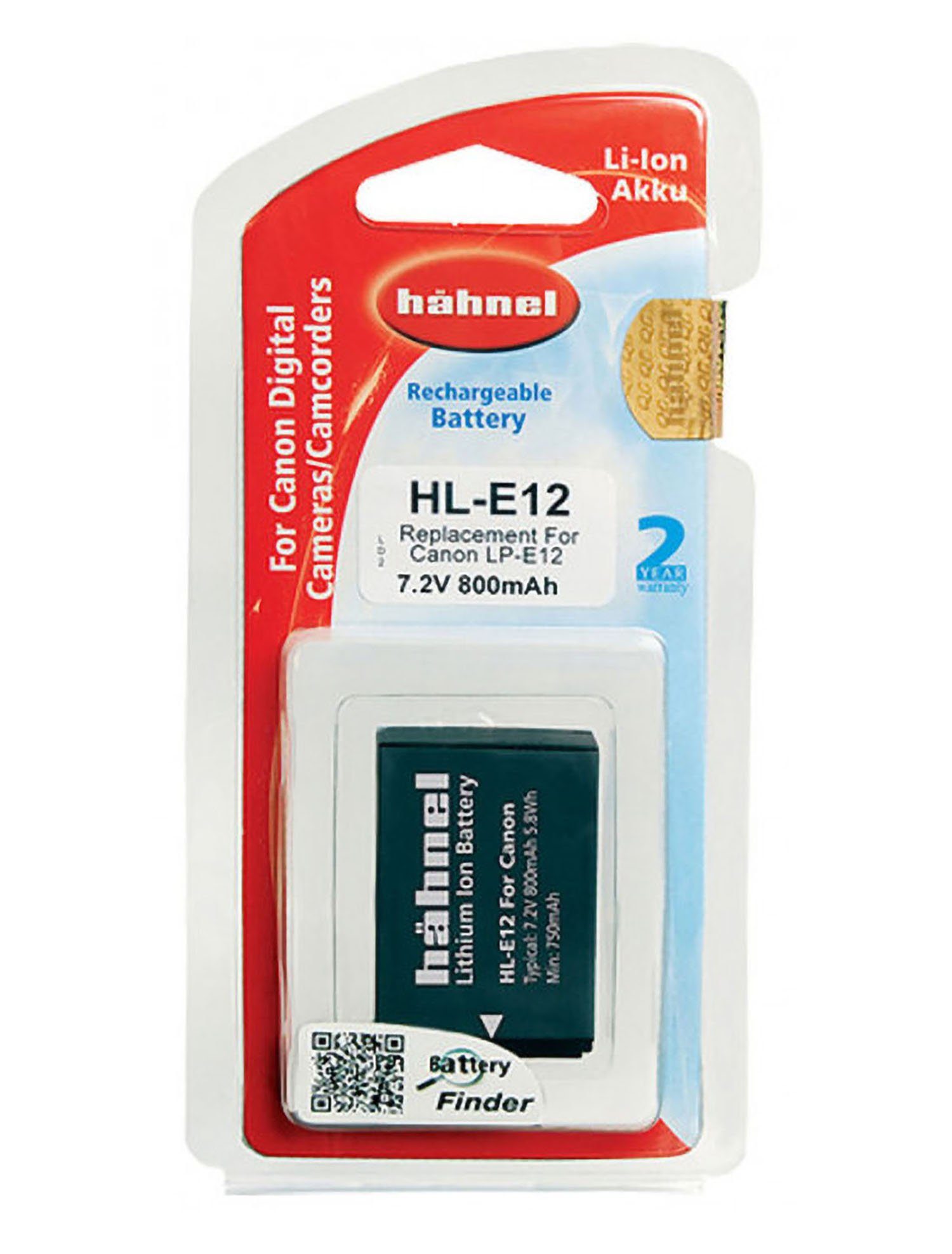 AGI Hähnel Akku kompatibel mit Canon LP-E12 Akku Akku