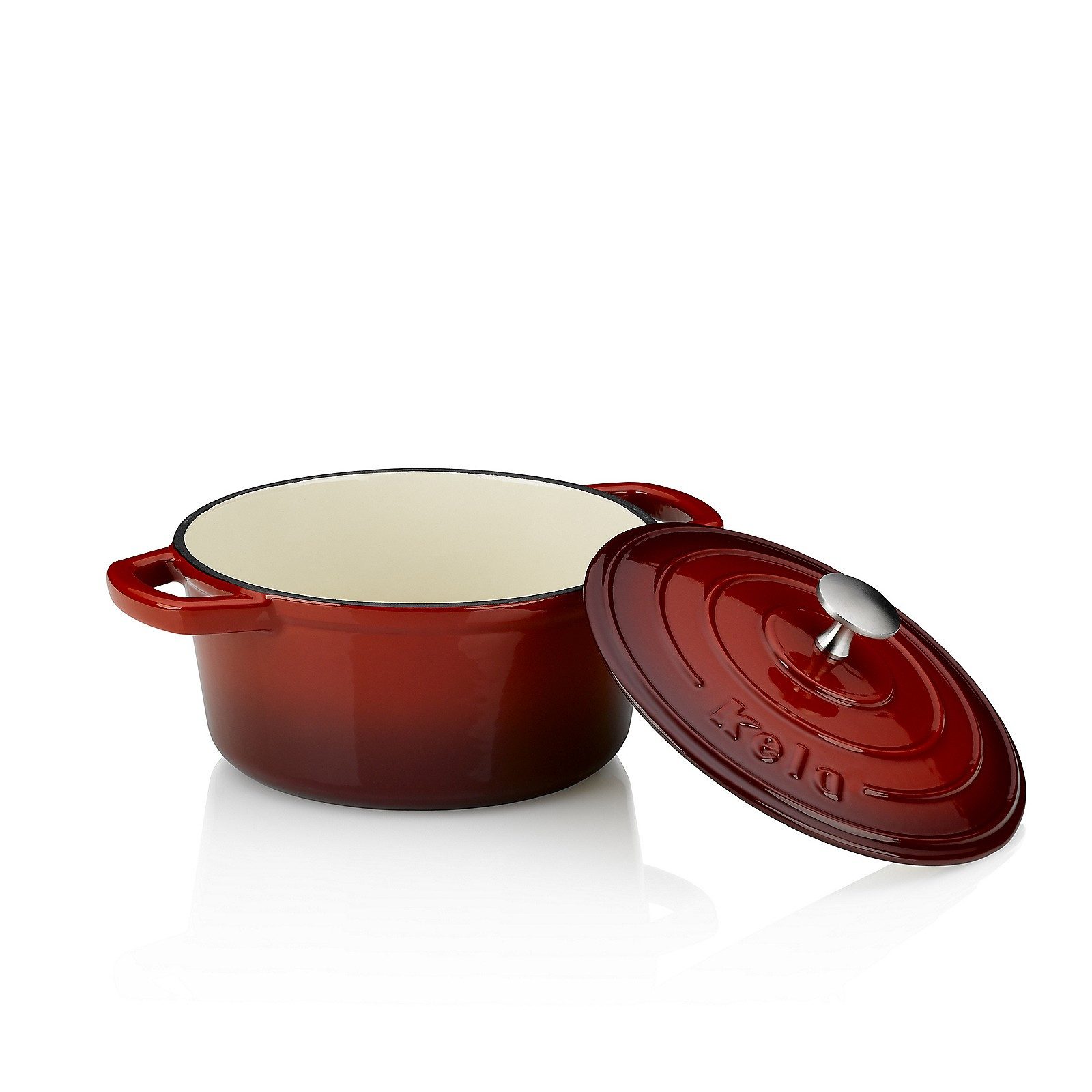 kela Bräter Calido, Gusseisen, emailliert, gute Wärmespeicherung, Induktion, Allherdboden, bis 300°C