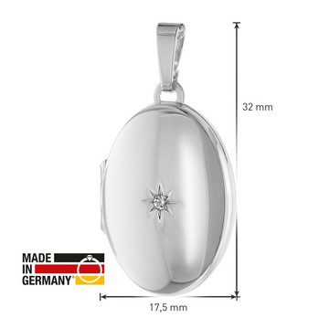 trendor Kette mit Anhänger Medaillon mit Silber 925