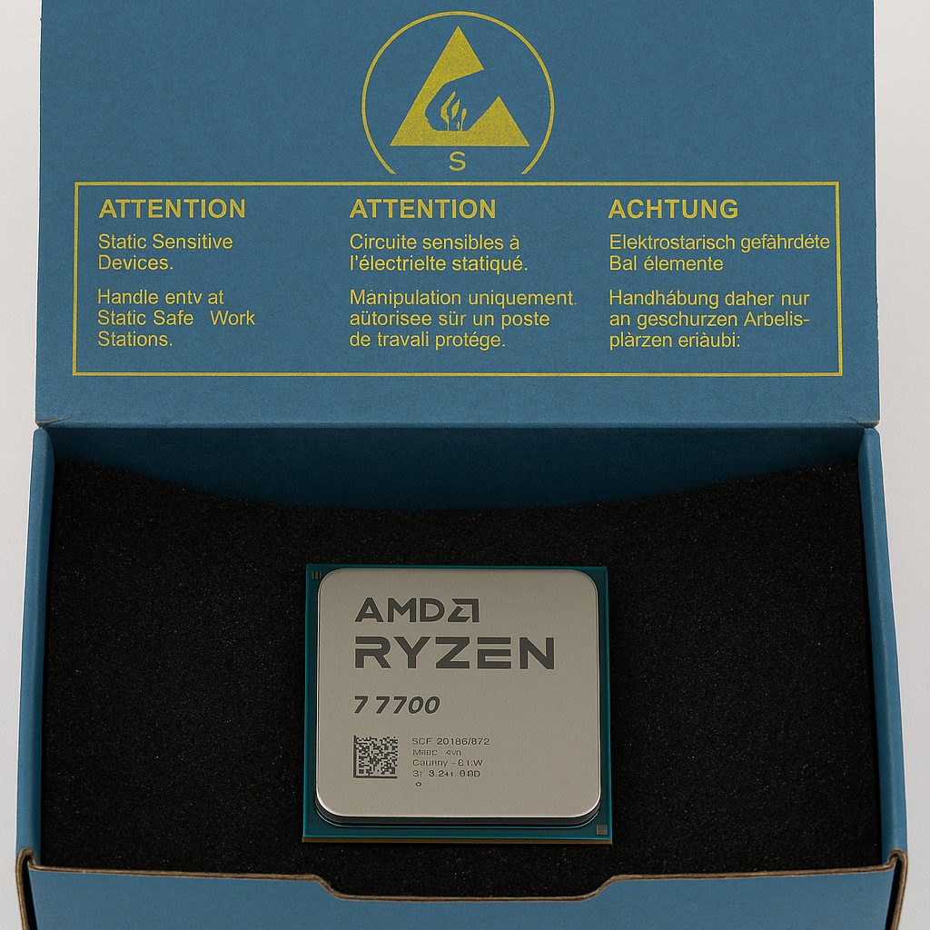AMD Prozessor Ryzen 7 7700 Tray - 8x 5,3 GHz Gaming CPU AM5, intergrierte Grafik iGPU - PCIe 5.0 - DDR5