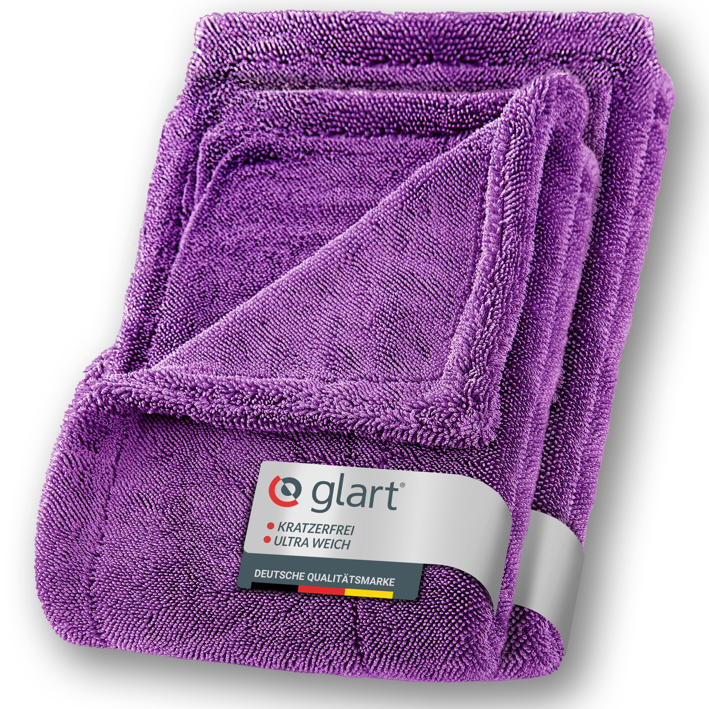 Glart 44TW68P Set Twist Auto Mikrofasertücher Trockentuch XXL 80x55 60x40cm Mikrofasertuch (80% Polyester, 20% Nylon, 40x60 cm)