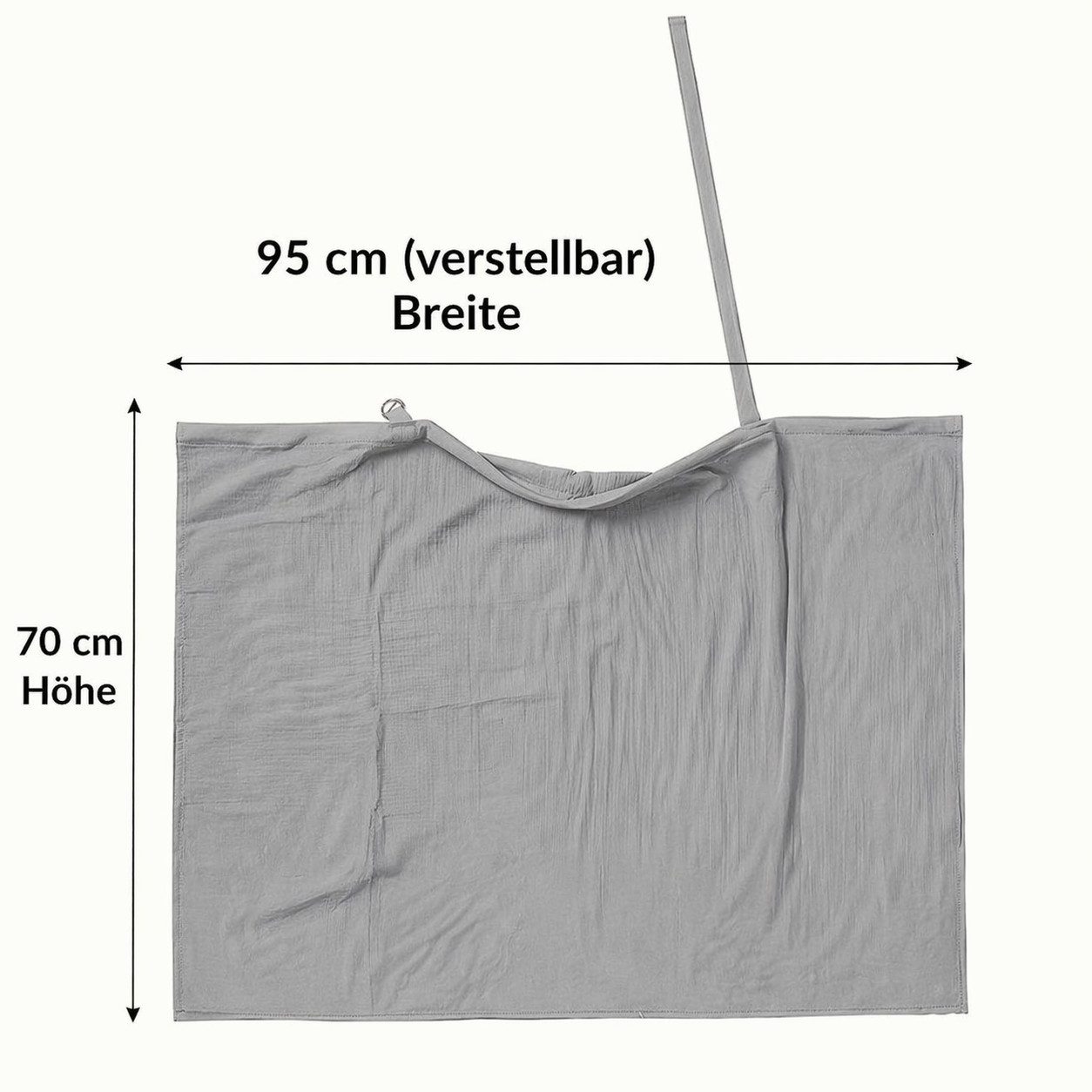 ILOKEN Stillschal Stilltuch aus Baumwolle mit verstellbarem Band, (1-St), Atmungsaktiv; verstellbar; diskreter Sichtschutz; faltbar