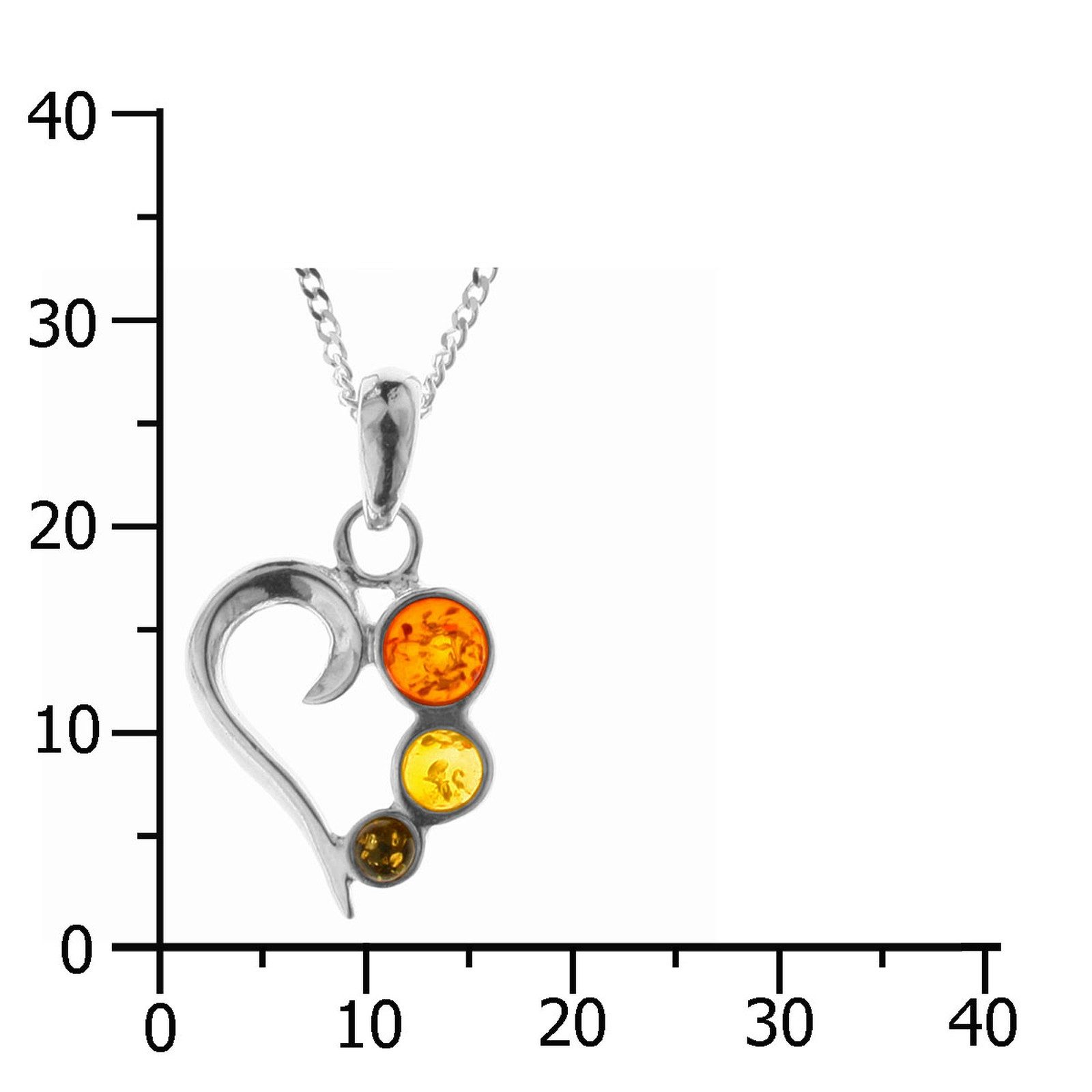 OSTSEE-SCHMUCK Kette mit Anhänger Ostsee-Schmuck Kette mit Anhänger Herz Ke günstig online kaufen