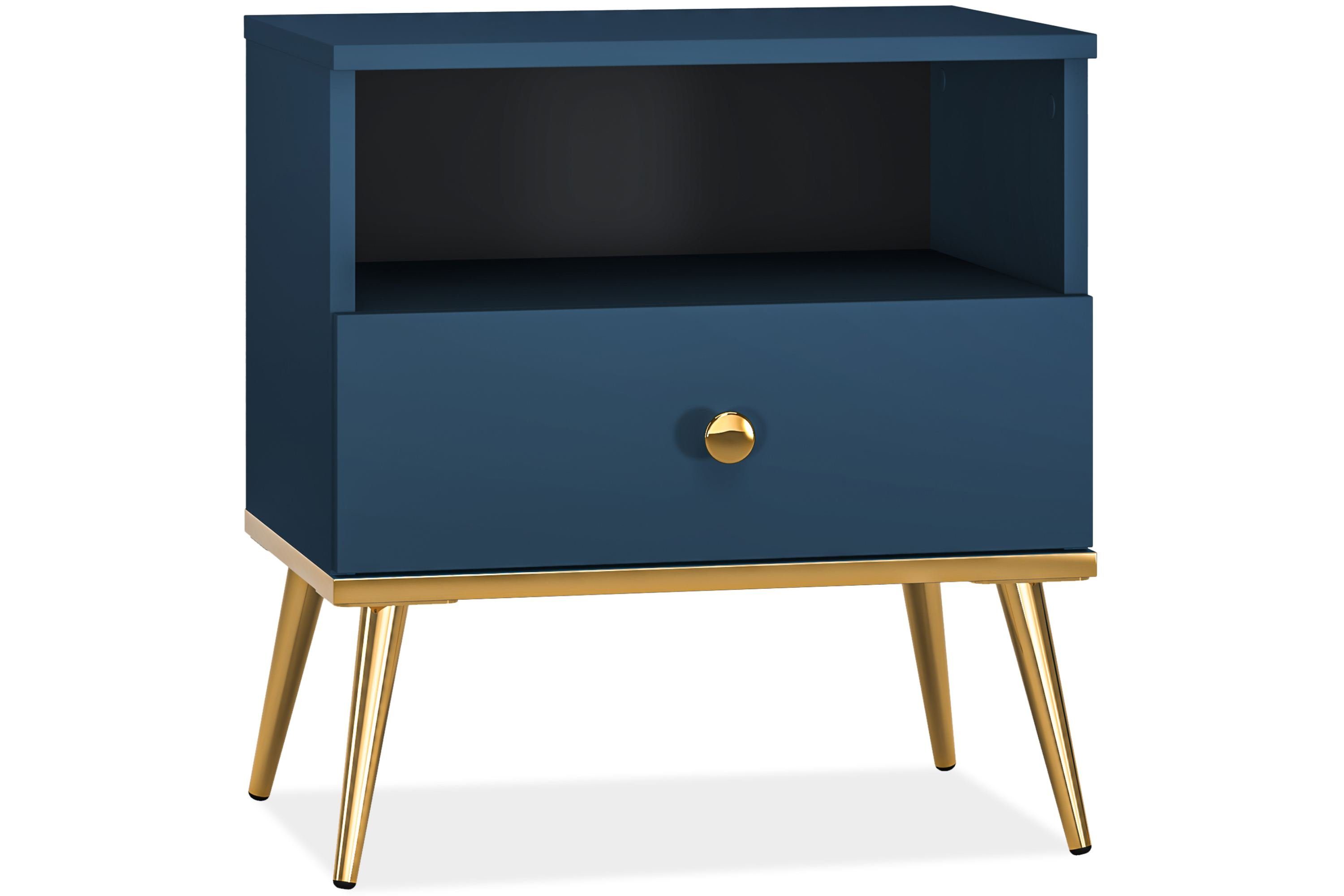 KONSIMO® Nachttisch ARICIA Nachttisch, hergestellt in der EU, Elegant, mit Stauraum