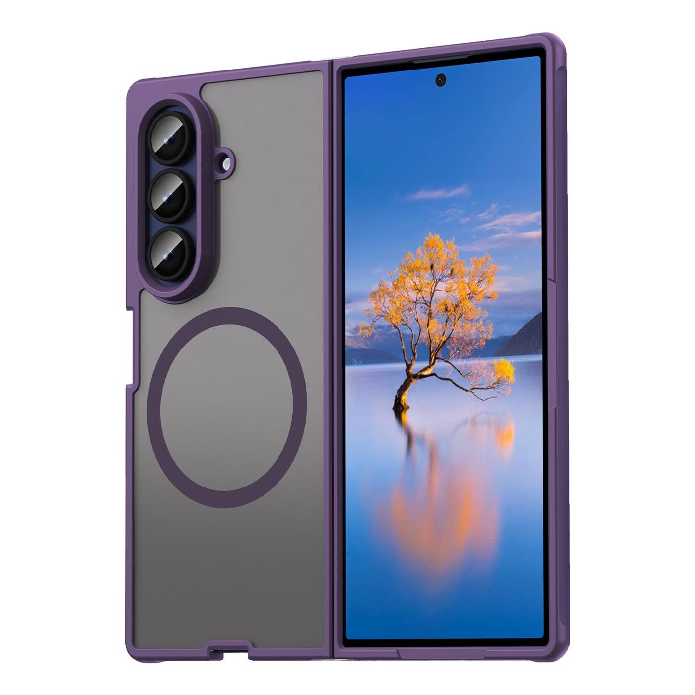 CoolGadget Handyhülle Magnet-Hülle für Samsung Galaxy Z Fold 7 Schutzhülle magnetisch 8 Zoll, Hülle Matt Stoßfest kompatibel mit QI-Laden Zubehör Kameraschutz Case