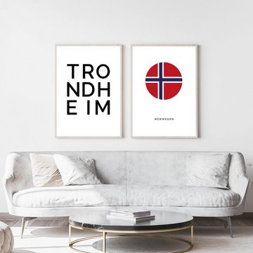 NORDIC WORDS Poster Norwegen Kreis